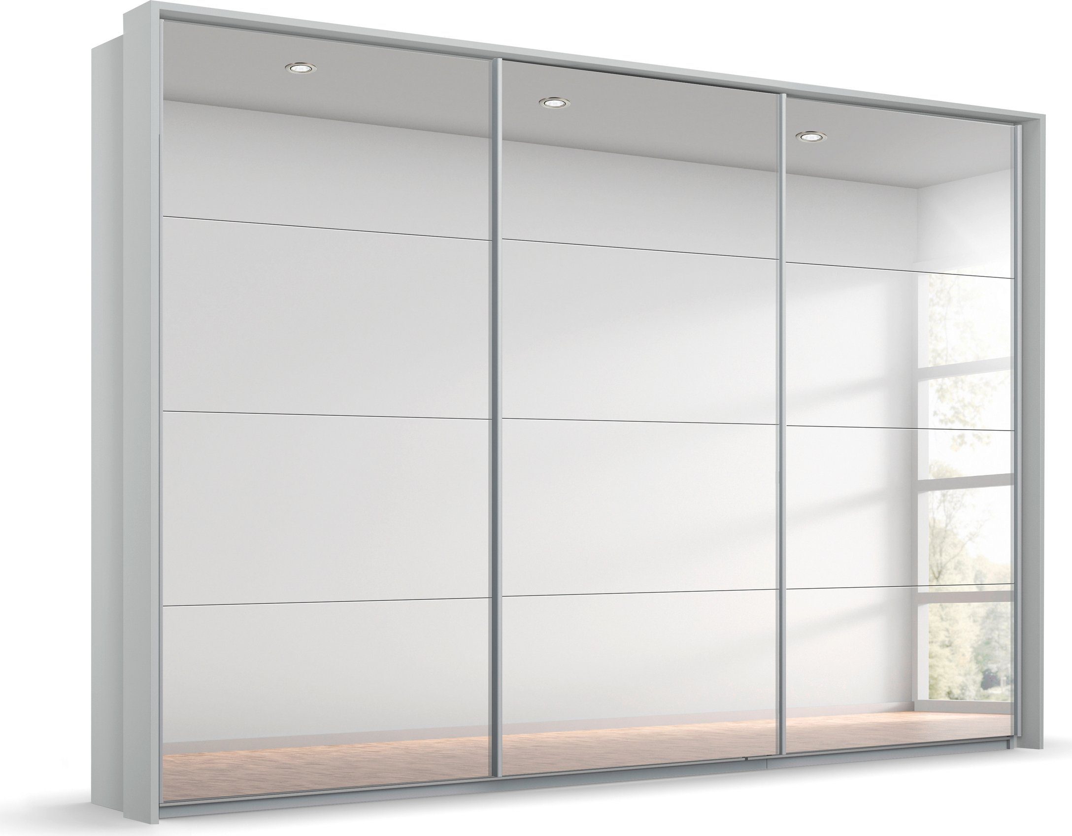 rauch Zweefdeurkast Oteli met spiegelfront en passe-partout, optioneel met verlichting