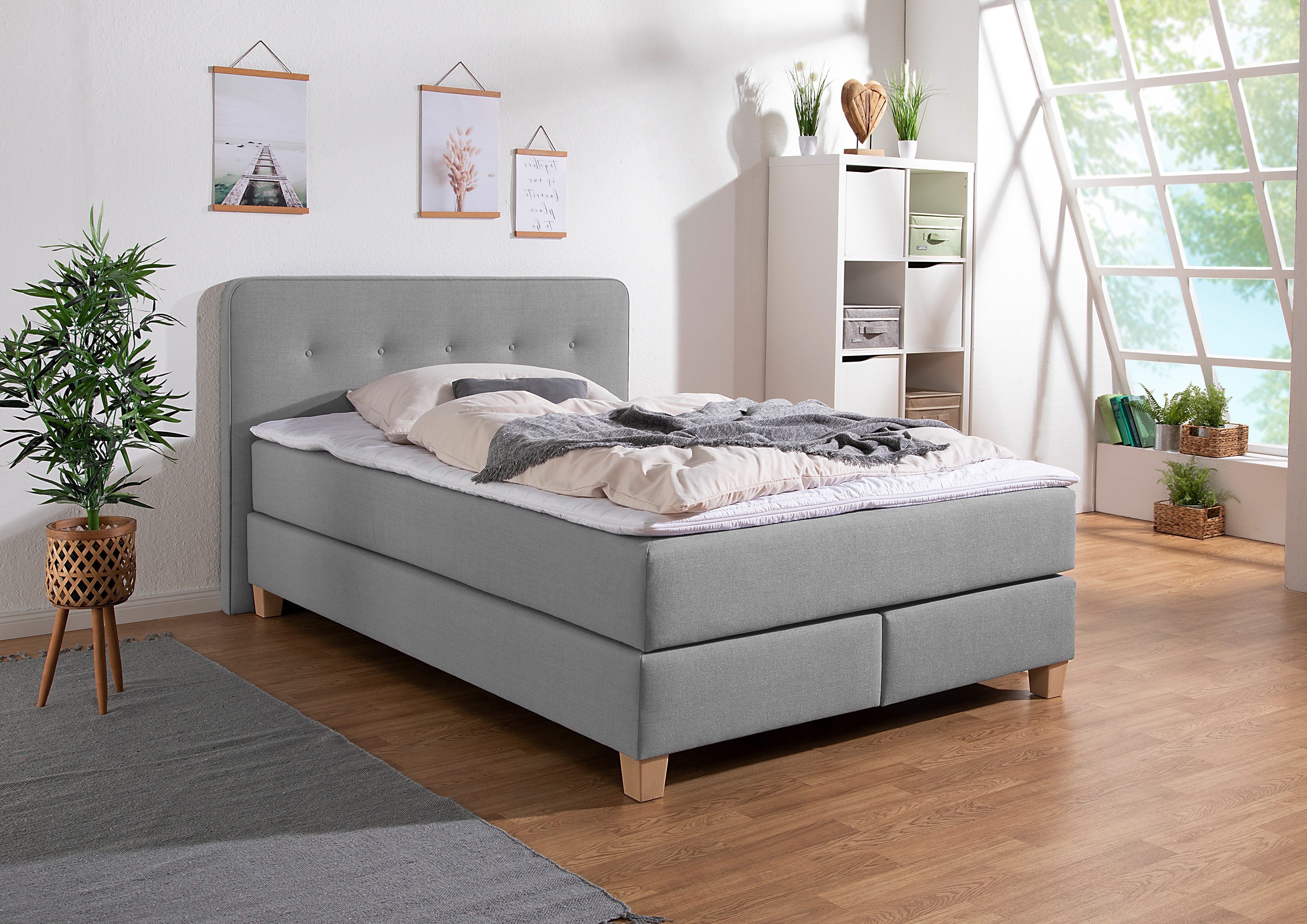 Home affaire Boxspring Fargo incl. topmatras, in 3 matrassoorten, tfk ook in hardheid 4, vele kleure