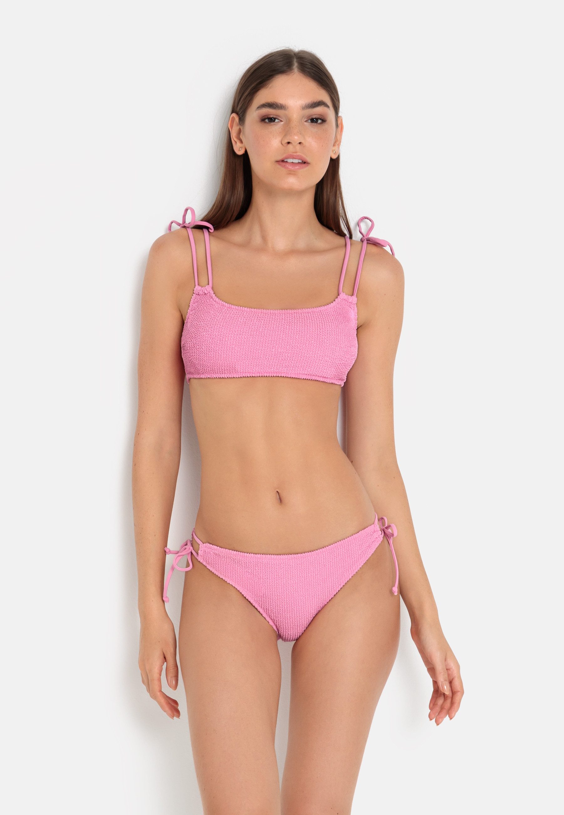 LSCN by LASCANA Bustierbikinitop Lou trendy structuurstof