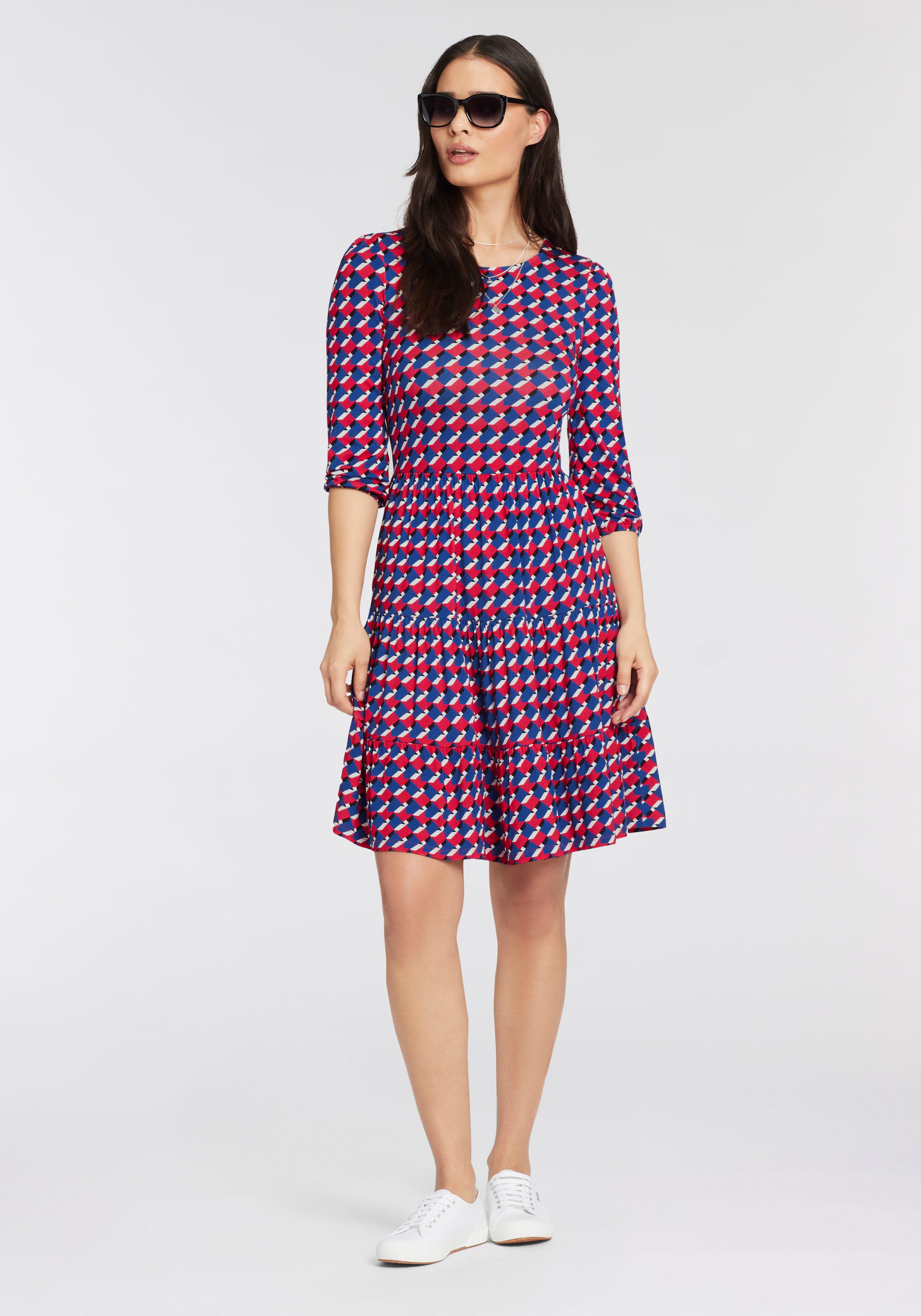 Laura Scott Jerseyjurk met stijlvolle all-over print