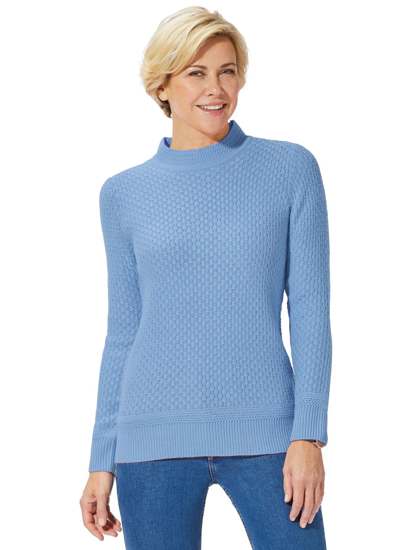 Classic Basics Trui met staande kraag Trui