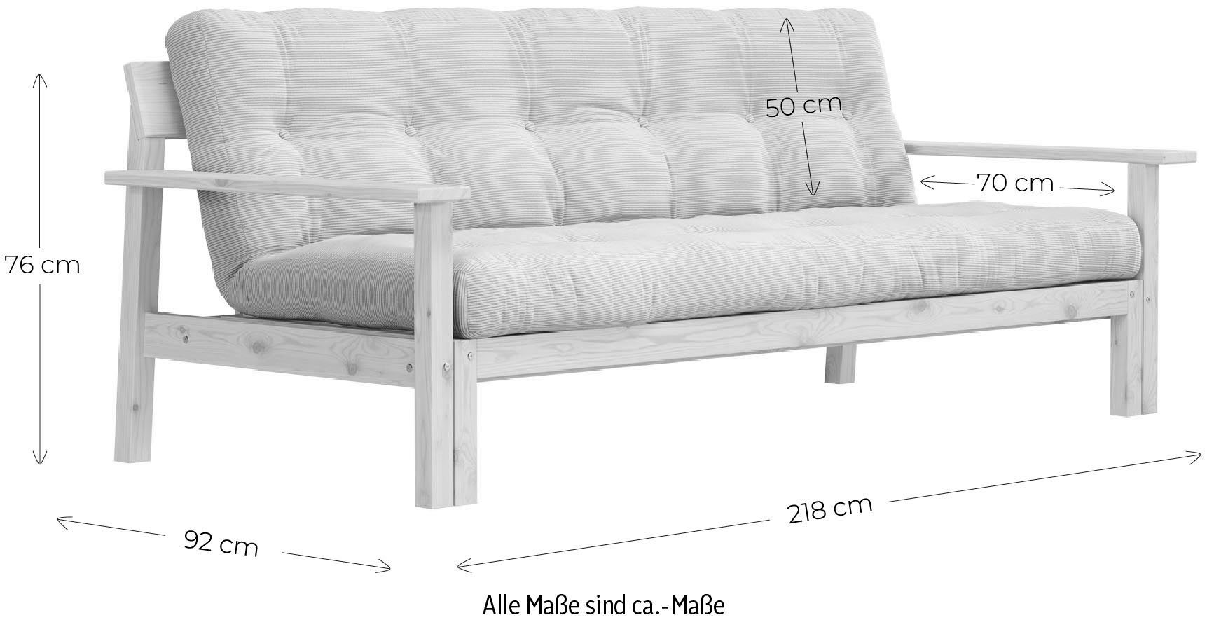 Karup Slaapbank Unwind Met houtstructuur, incl. futonmatras, ligoppervlak 130x190 cm