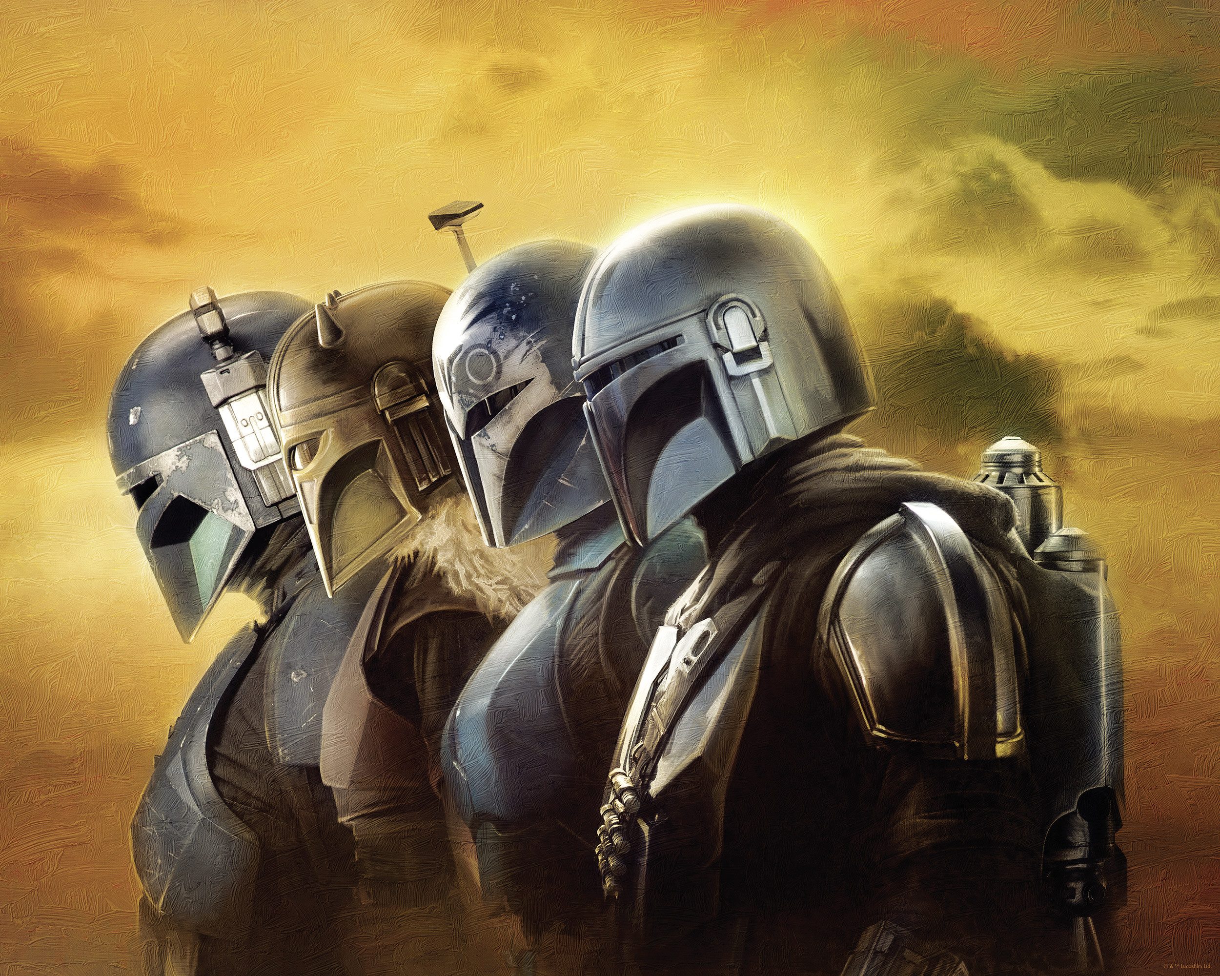 Komar Artprint Star Wars The Mandalorian Line Up 40 x 60 cm (breedte x hoogte) - kinderkamer, decoratie (1 stuk)