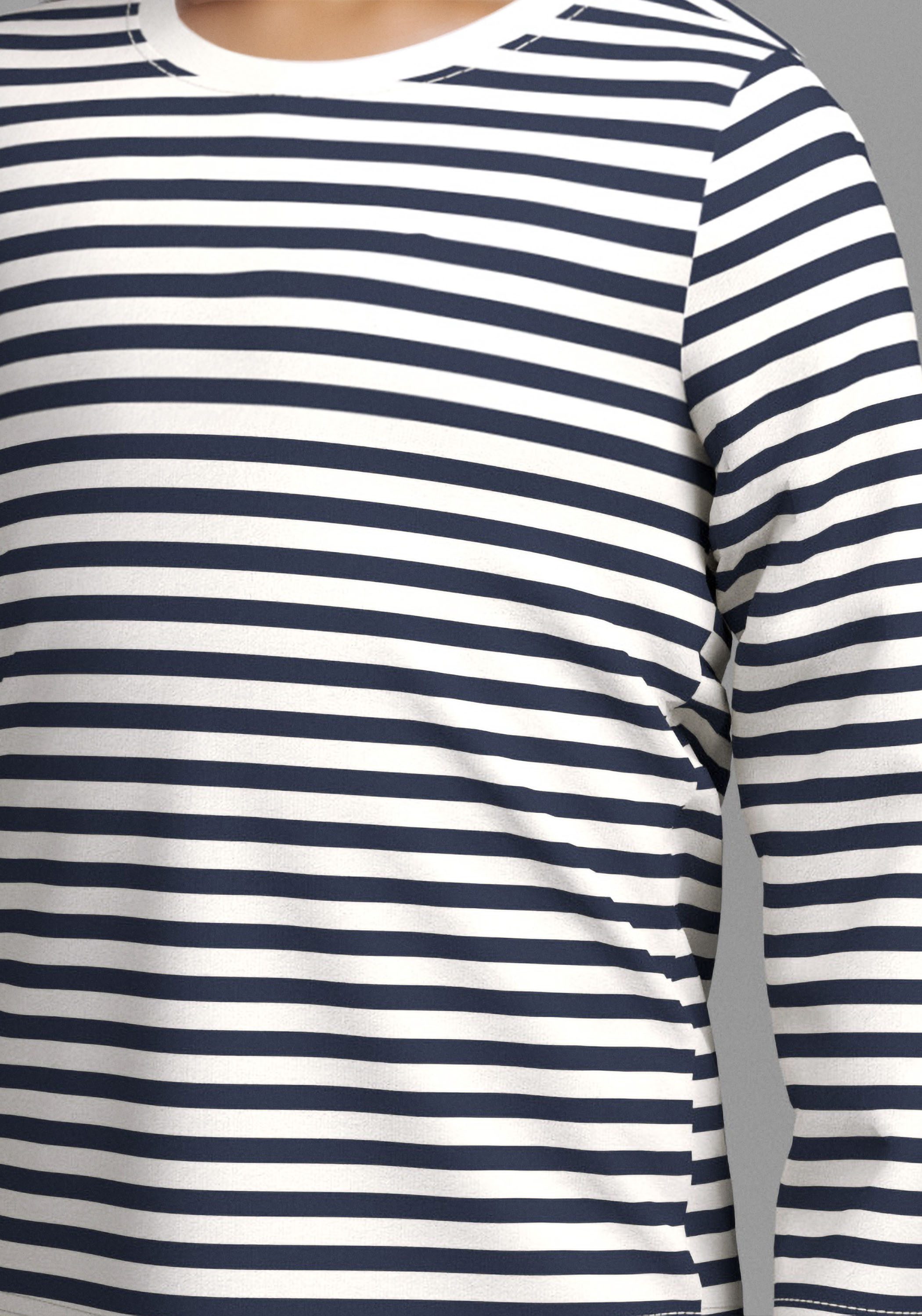 KIDSWORLD Shirt met lange mouwen 2-pack 1x effen + 1x gestreept lange mouwen shirts (2-delig)