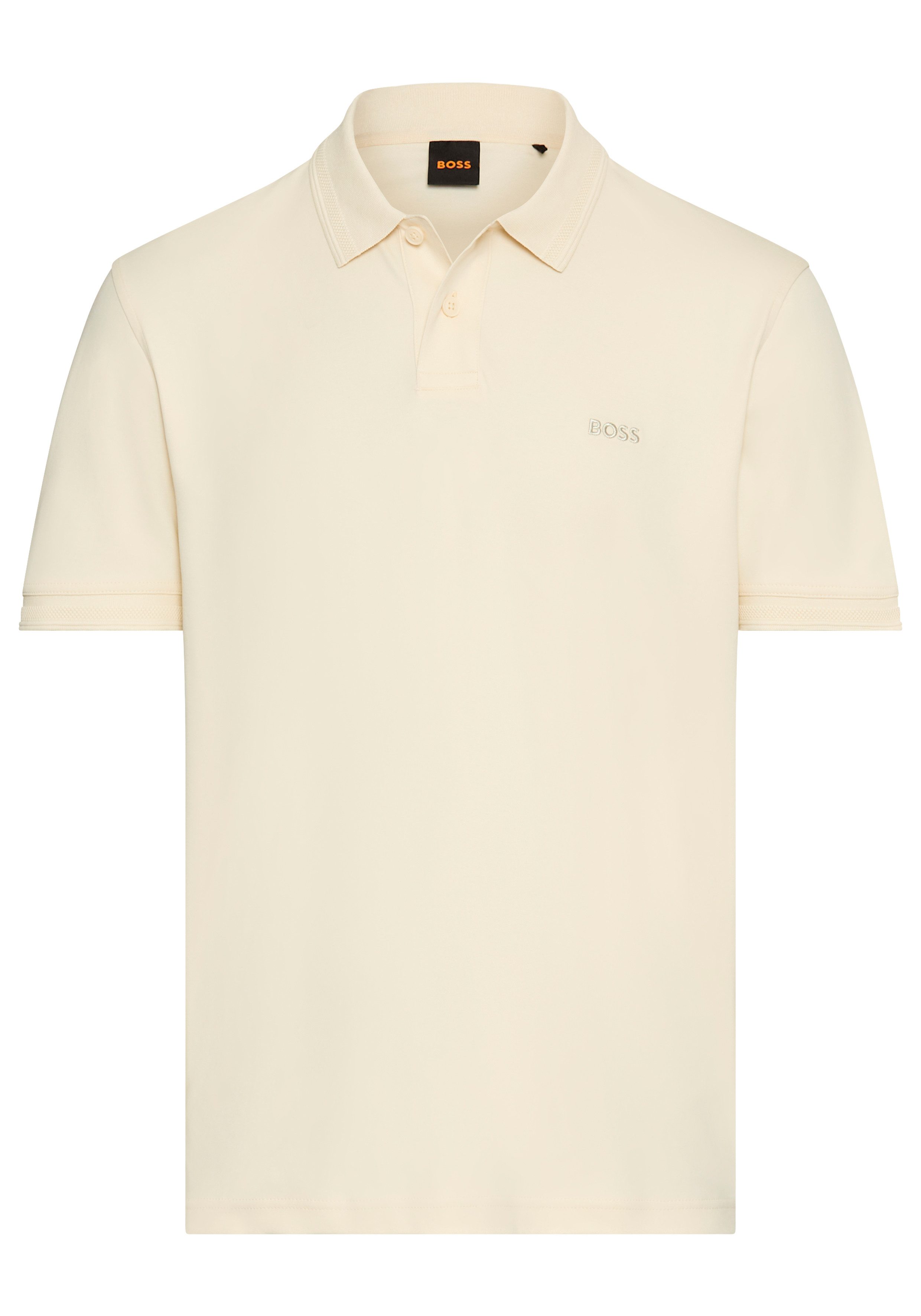 Boss Orange Poloshirt Pe Interlock van katoen-piqué met logo-print regular