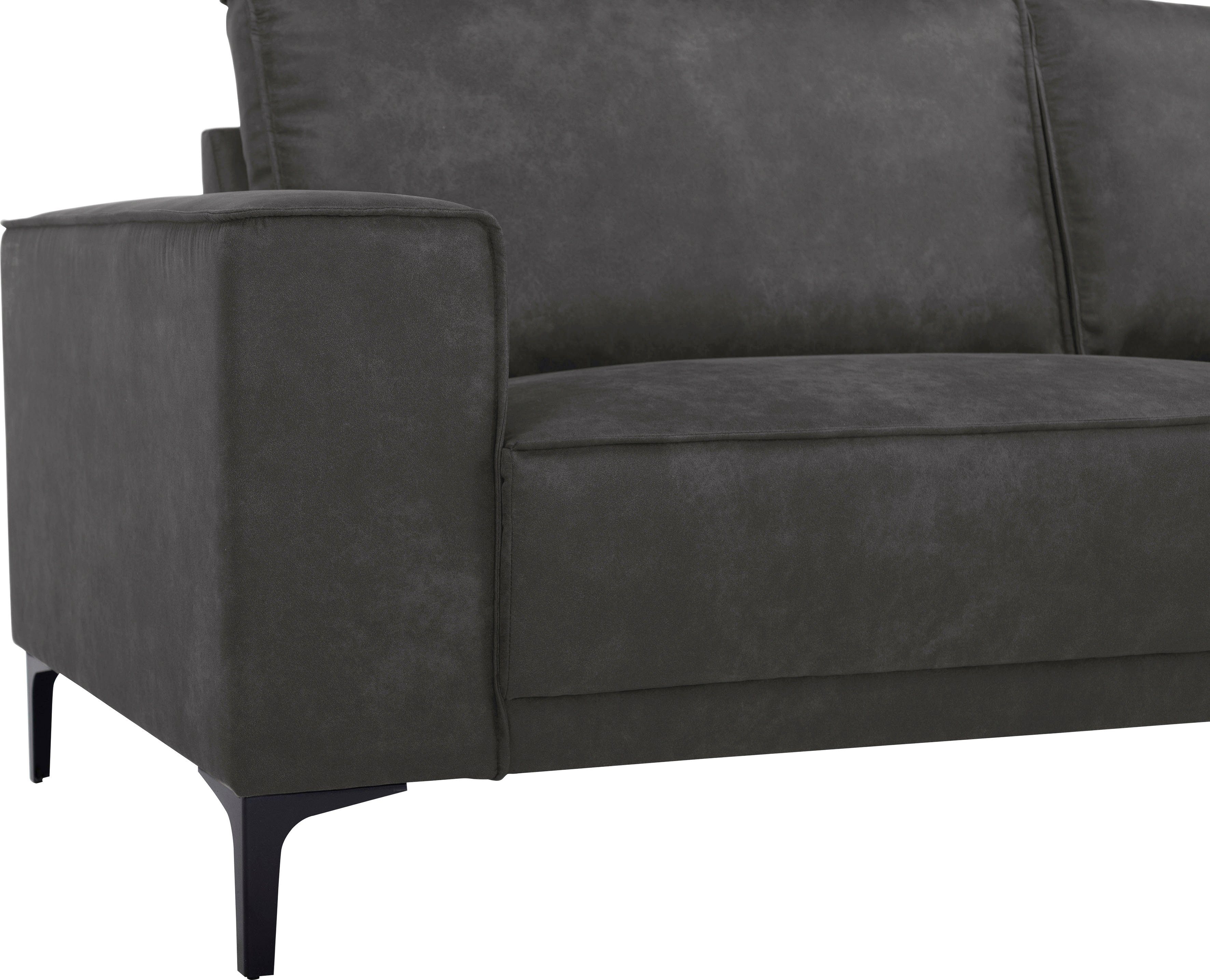 Places of Style Hoekbank Oland, structuur, platweefsel, luxe microvezel, bouclé
