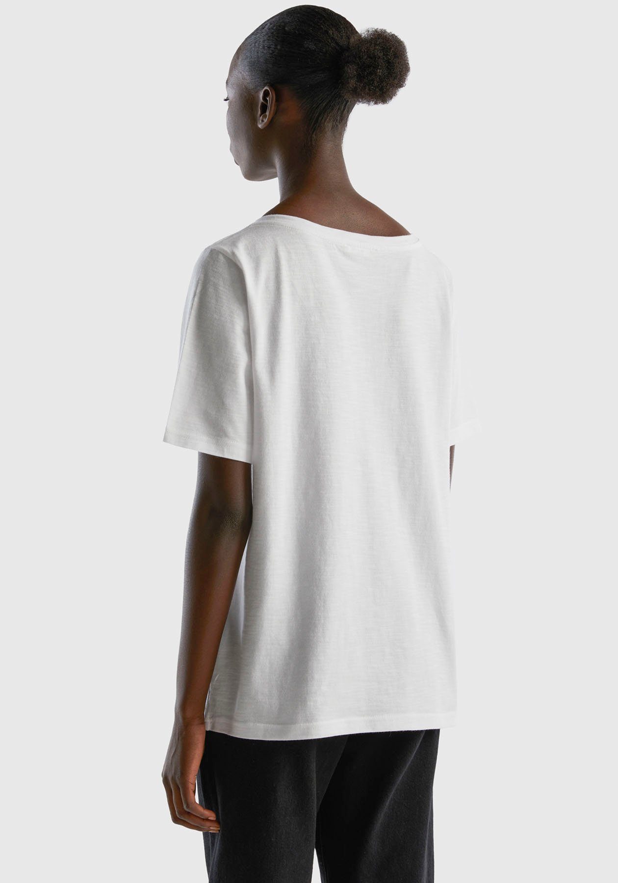 United Colors of Benetton T-shirt van jersey van flammégaren