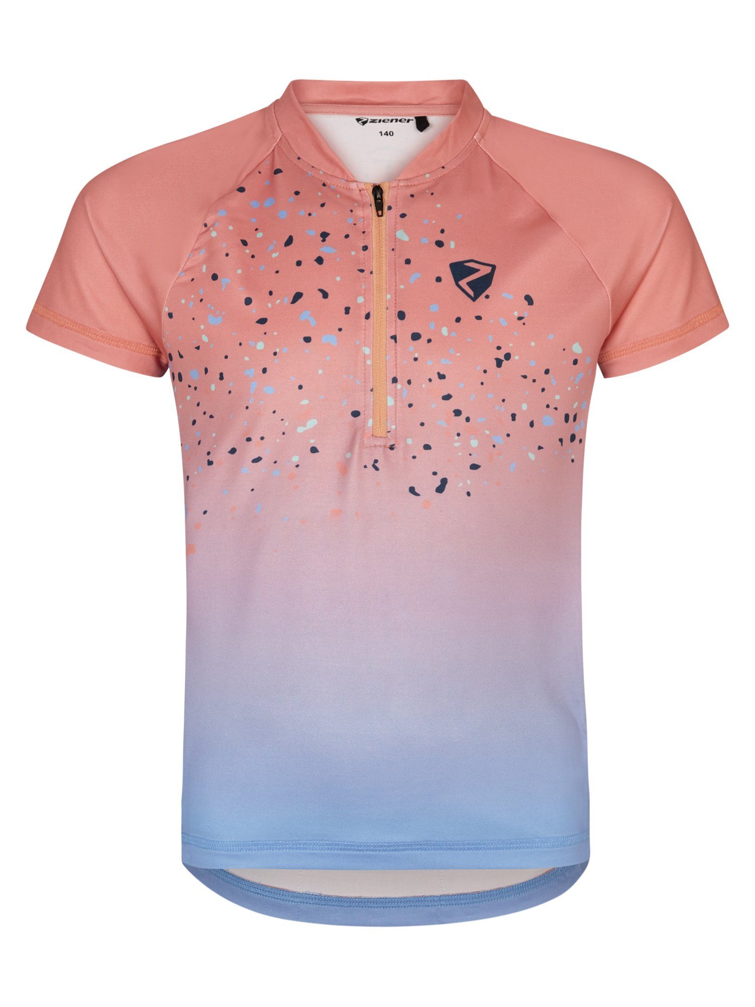 Ziener Fietsshirt NESTEL kinderen shirts maat 164 blauw