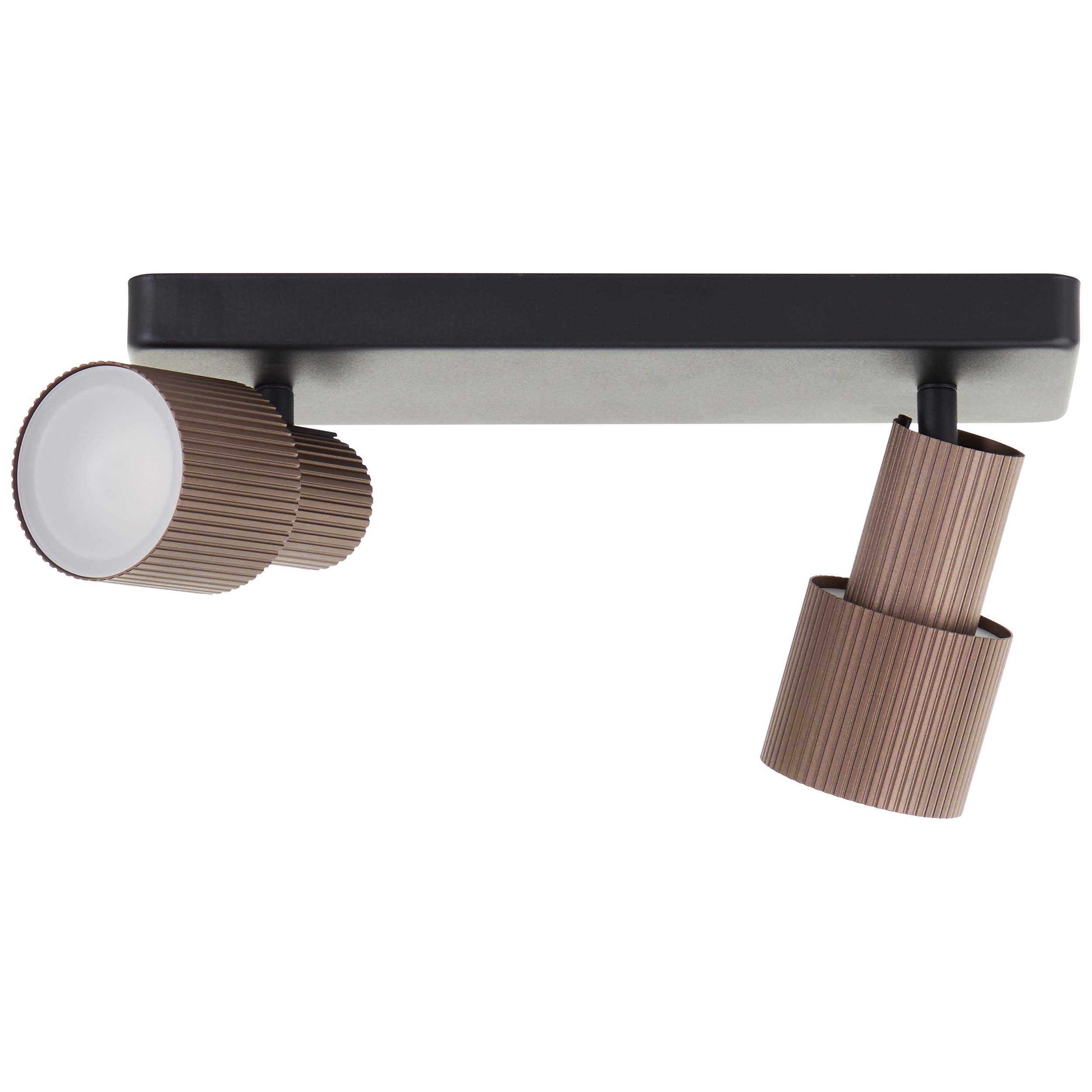 Brilliant Leuchten Plafondspot Cadiz 16 x 31 x 9 cm, 350 lm, 3000k, dimbaar, draaibaar, aluminium, zwart (1 stuk)