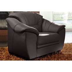 sitmore fauteuil naturleder, inclusief comfortabele binnenvering bruin