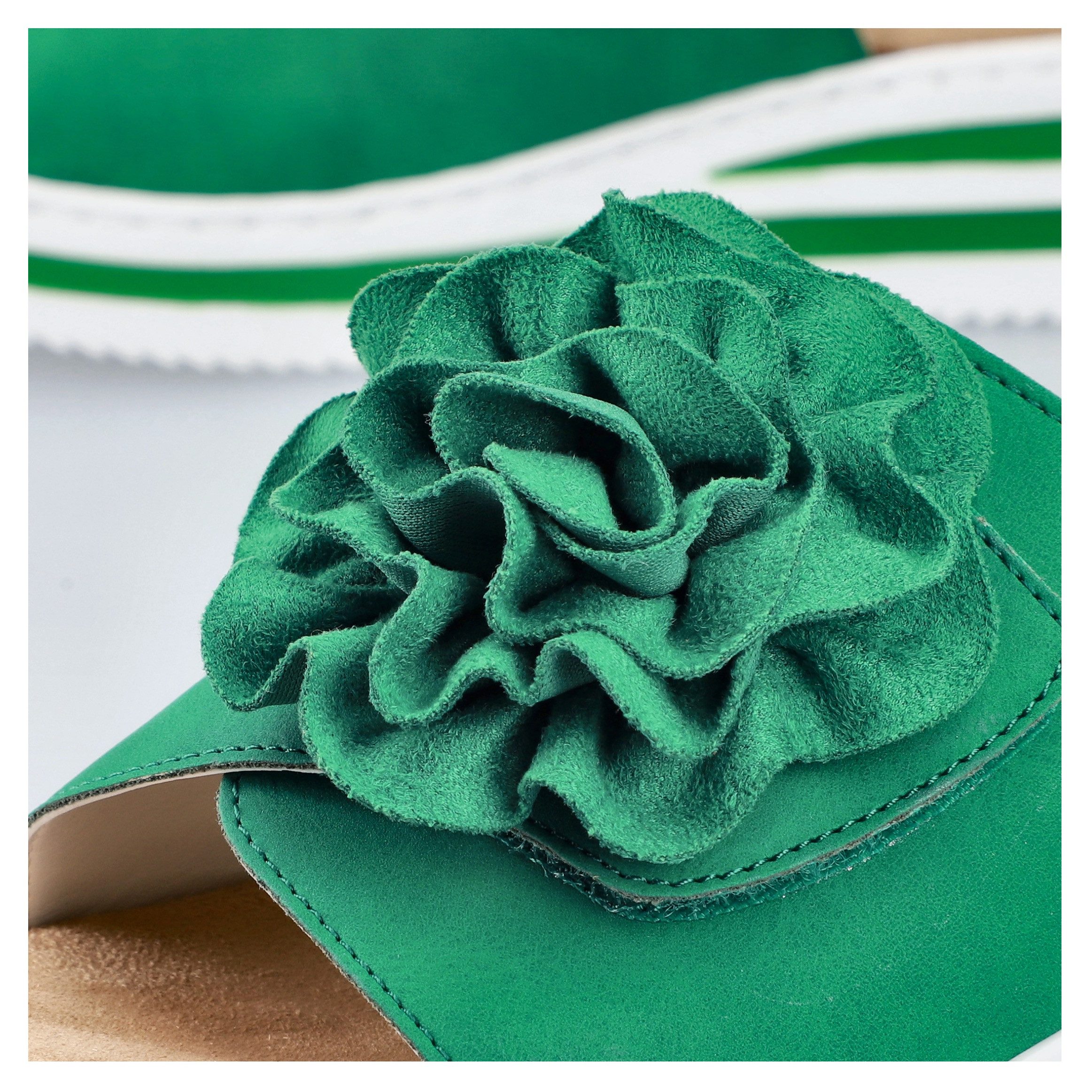 Rieker Slippers , zomerschoen, poolslide, strandschoen, sleehak, met klittenbandsluiting