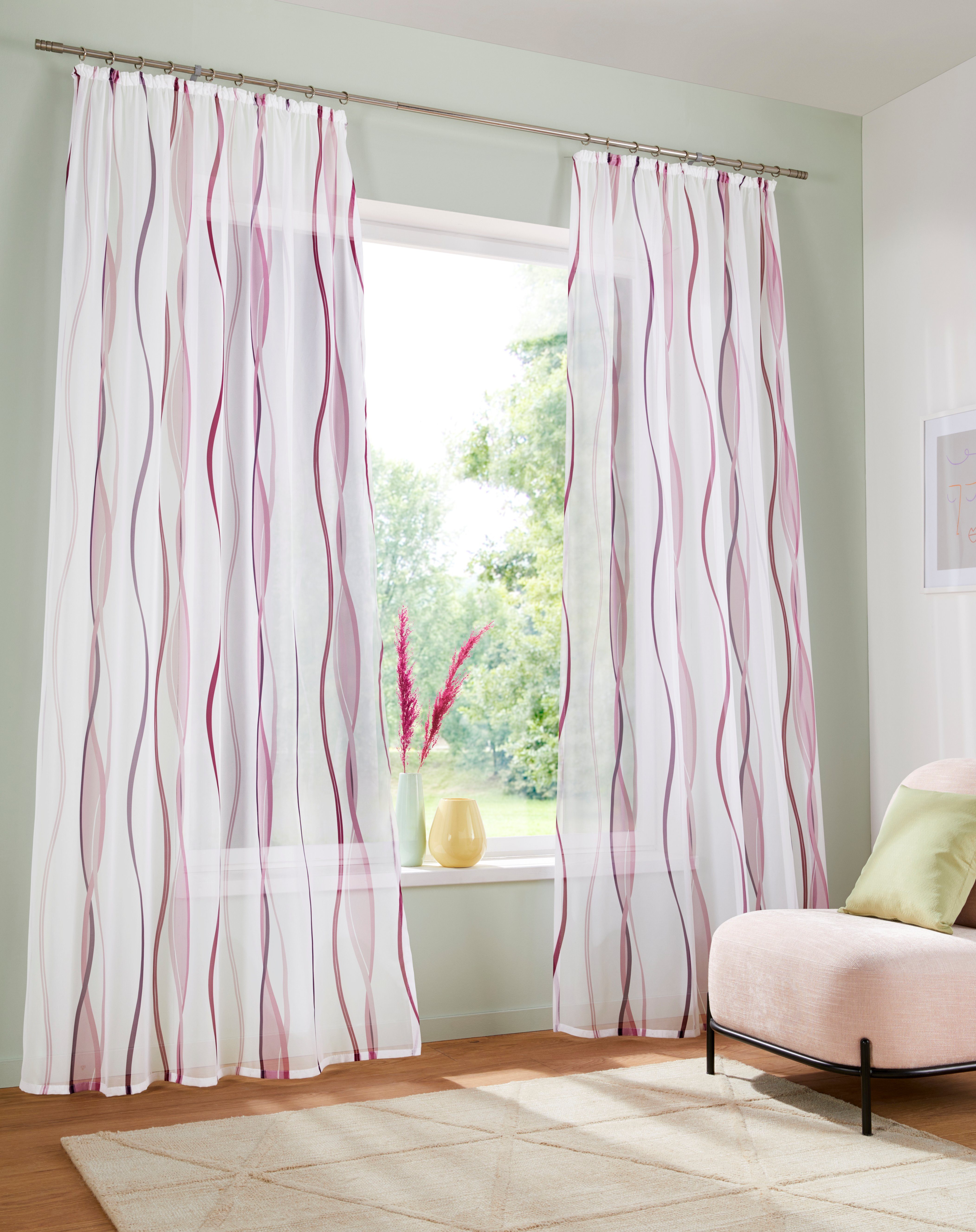 my home Gordijn Dimona 2-pack, bestseller, polyester, golven (2 stuks)