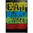 reinders! poster gokken eat sleep game repeat (1 stuk) multicolor