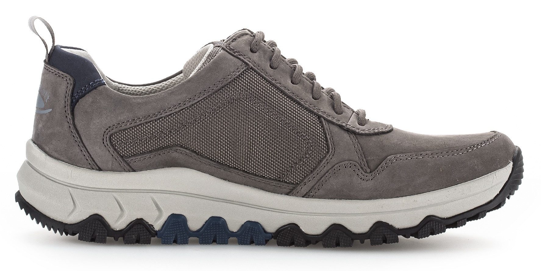 Gabor Rollingsoft Sneakers met sleehak , vrijetijdsschoen, lage schoen, veterschoen met contraststiksels, g-breedte