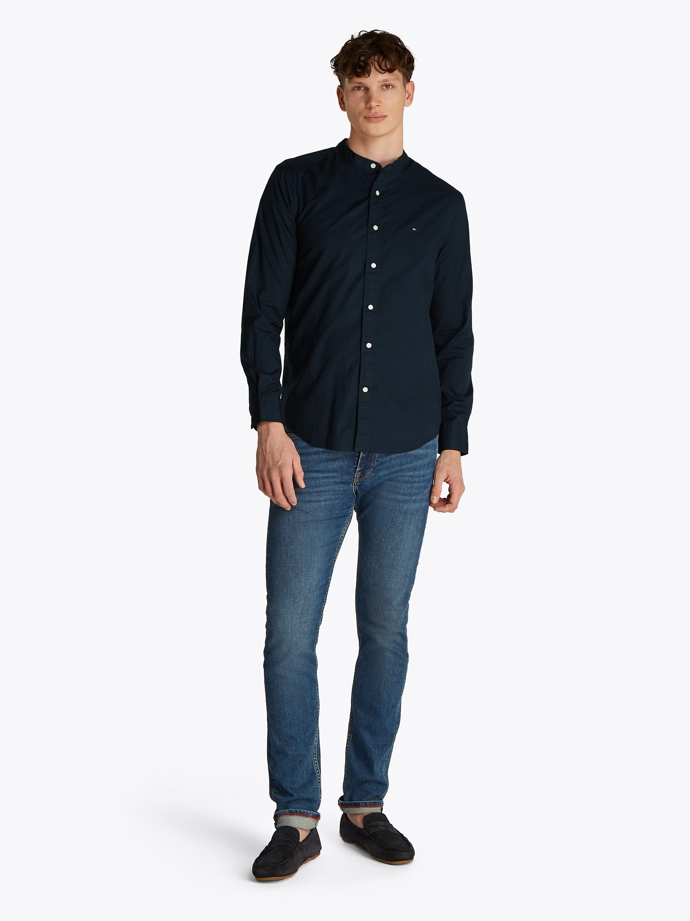Tommy Hilfiger Overhemd met lange mouwen FLEX POPLIN SOLID MAO RF SHIRT