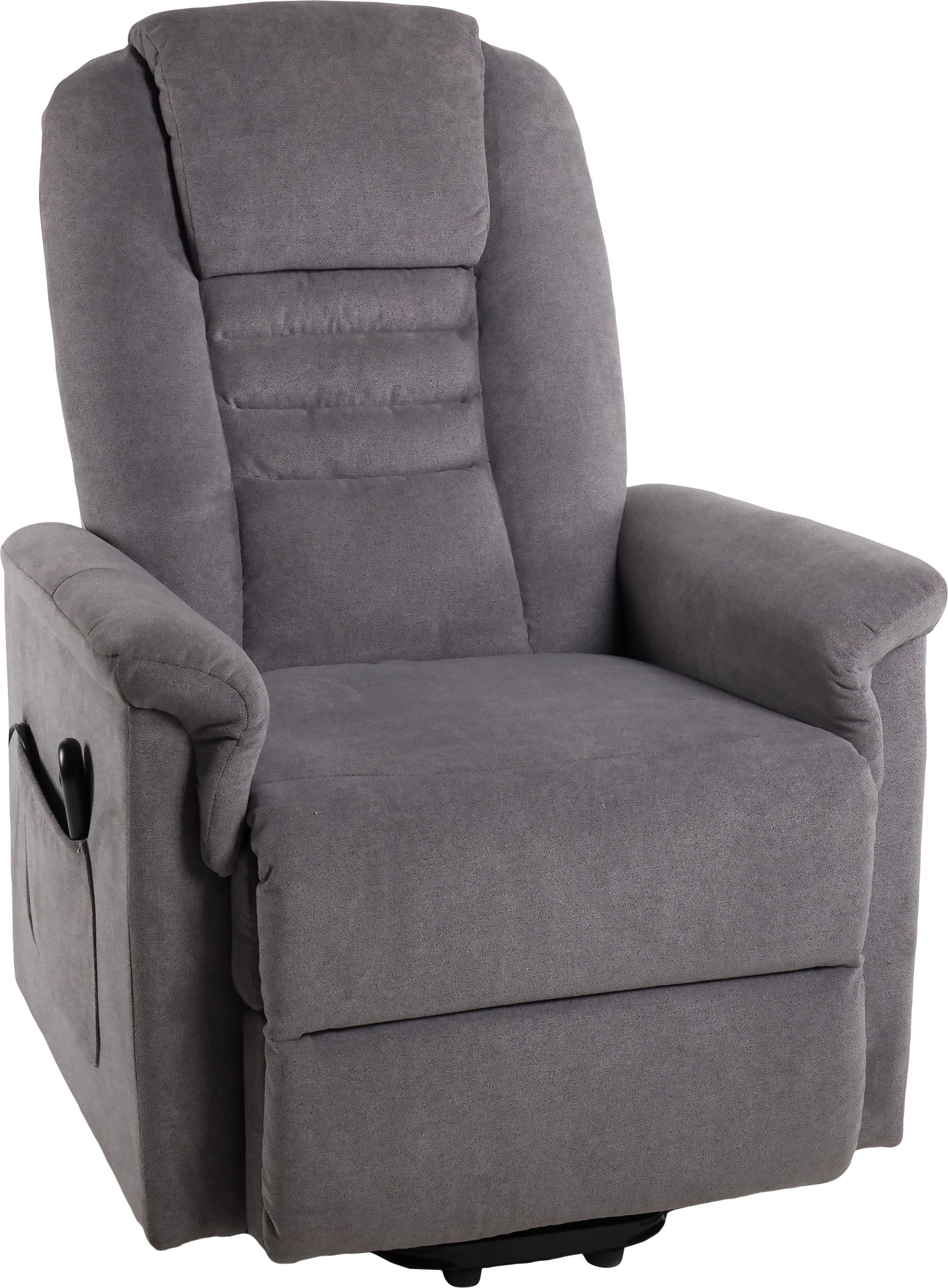 Duo Collection Relaxfauteuil Granada met elektrische opstahulp Relaxfunctie en pocketveren binnenvering met stalen nosagvering tv-fauteuils grijs