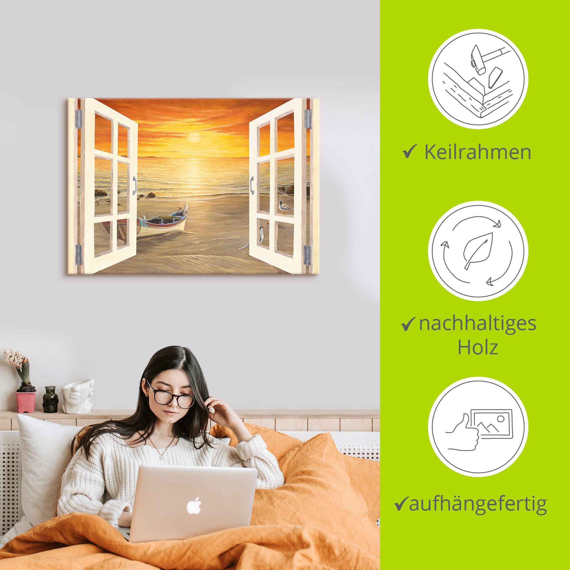 Artland Artprint Meeuwen als artprint van aluminium, artprint op linnen, muursticker of poster in verschillende maten