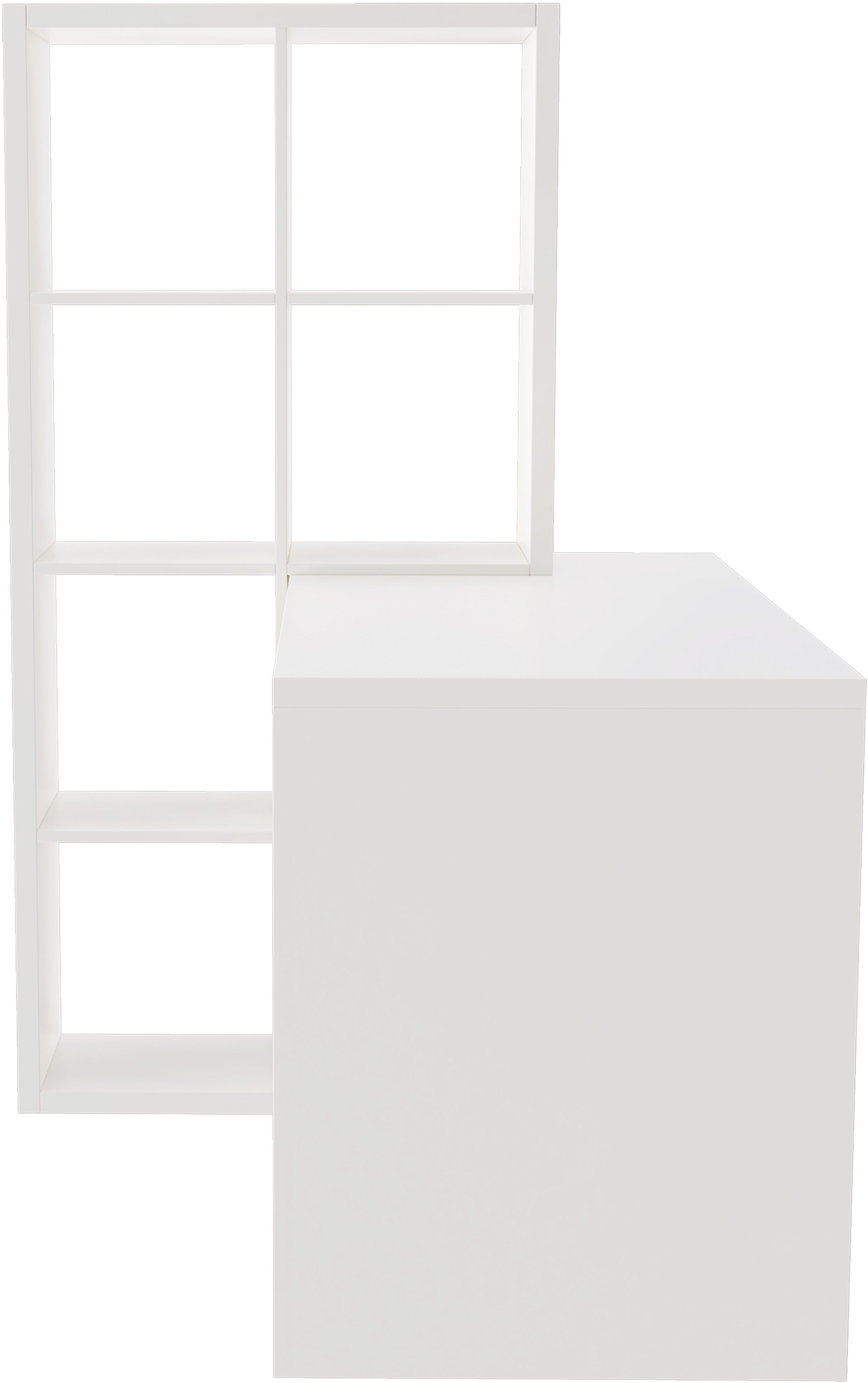 INOSIGN Bureau met kast Triest, Computertisch , rek-element flexibel te monteren, 6 vakken, tafelbreedte 120 cm