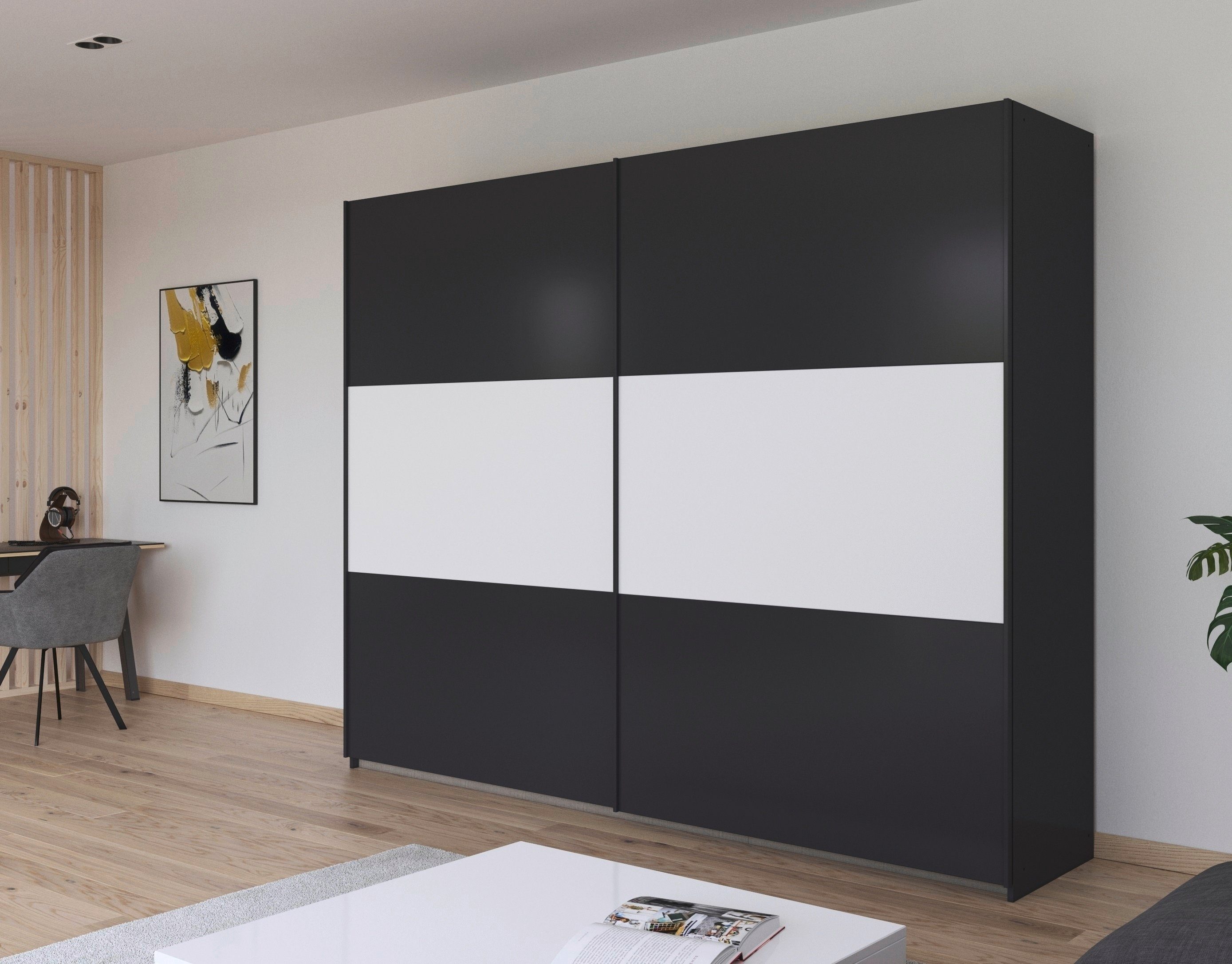 rauch Zweefdeurkast Kledingkast kast garderobe garderobekast waskast NEO met een royale opbergruimte en vele verschillende kleurencombinaties