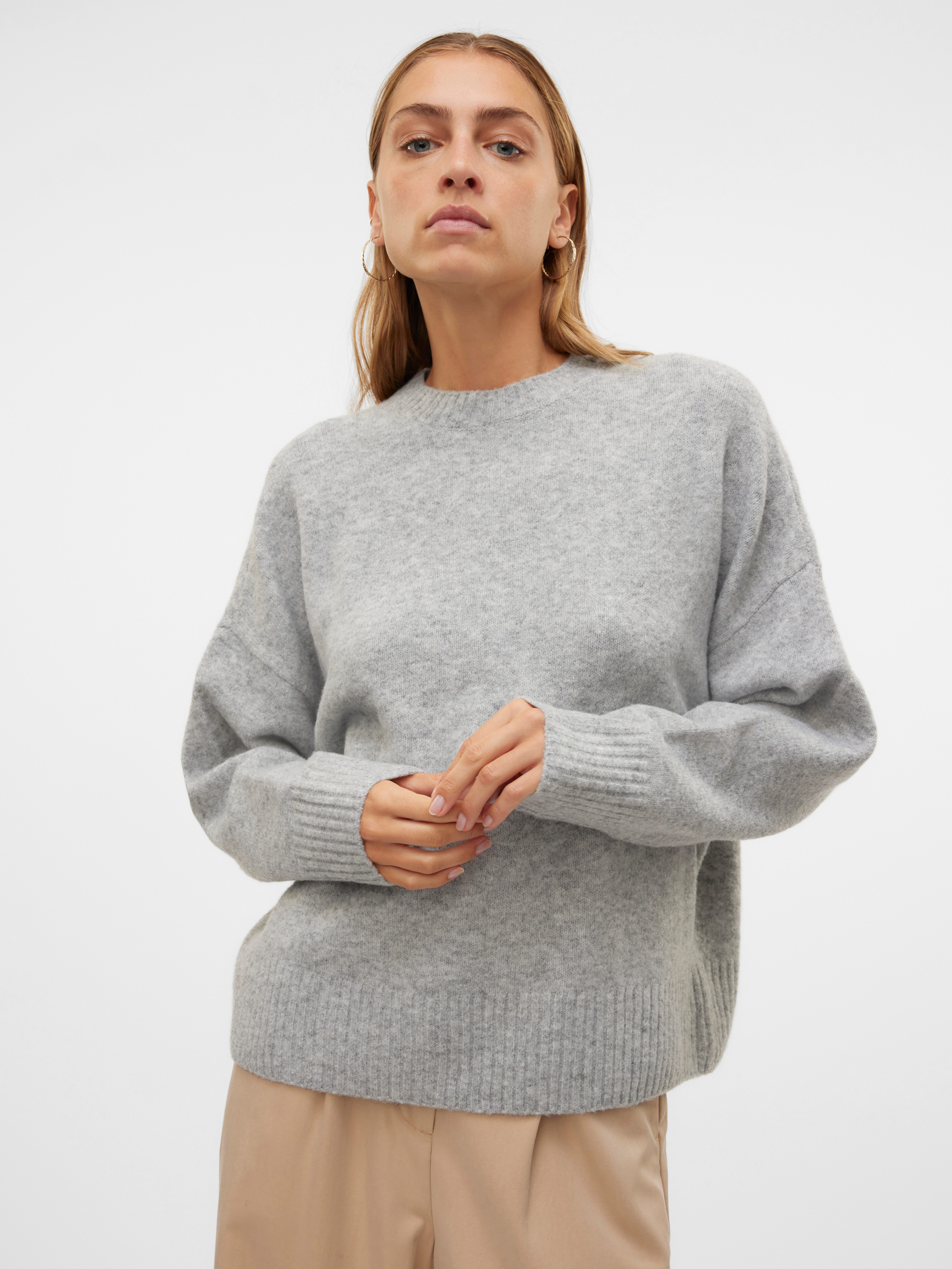 Vero Moda Gebreide trui VMBOOM LS O-NECK PULLOVER GA NOOS