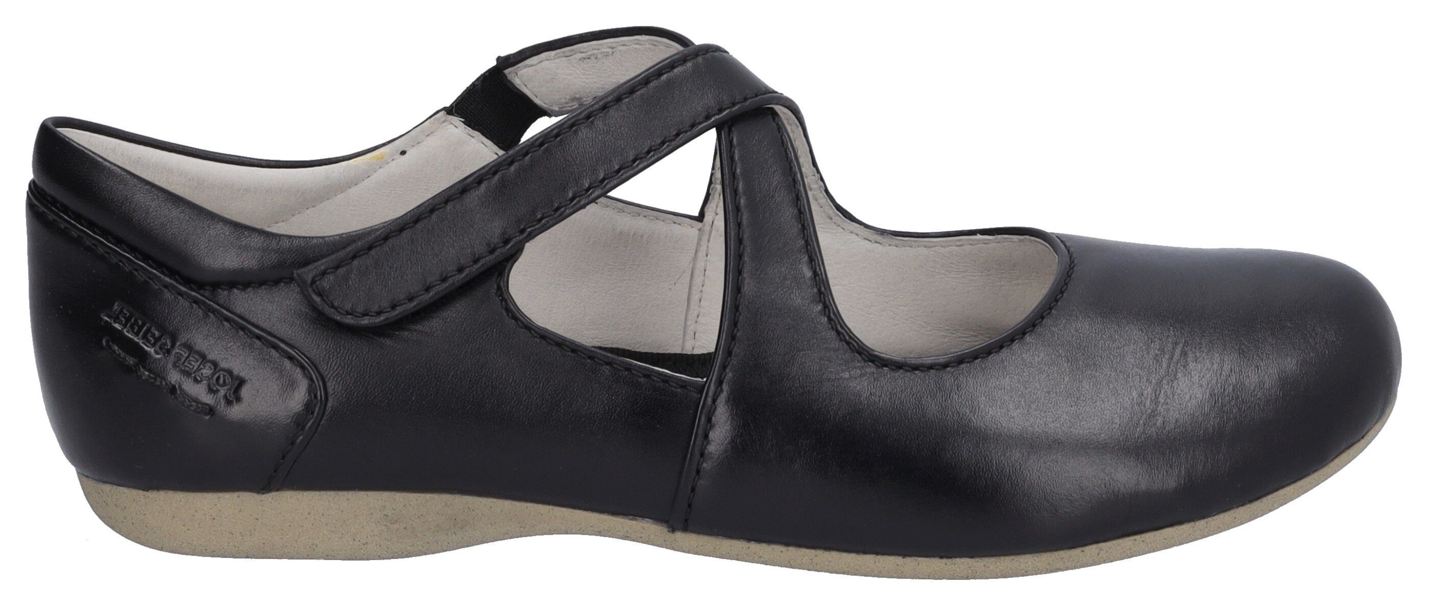 Josef Seibel Ballerina's met riempje Fiona 72 , gespschoen, lage schoen, feest schoen met klittenbandsluiting