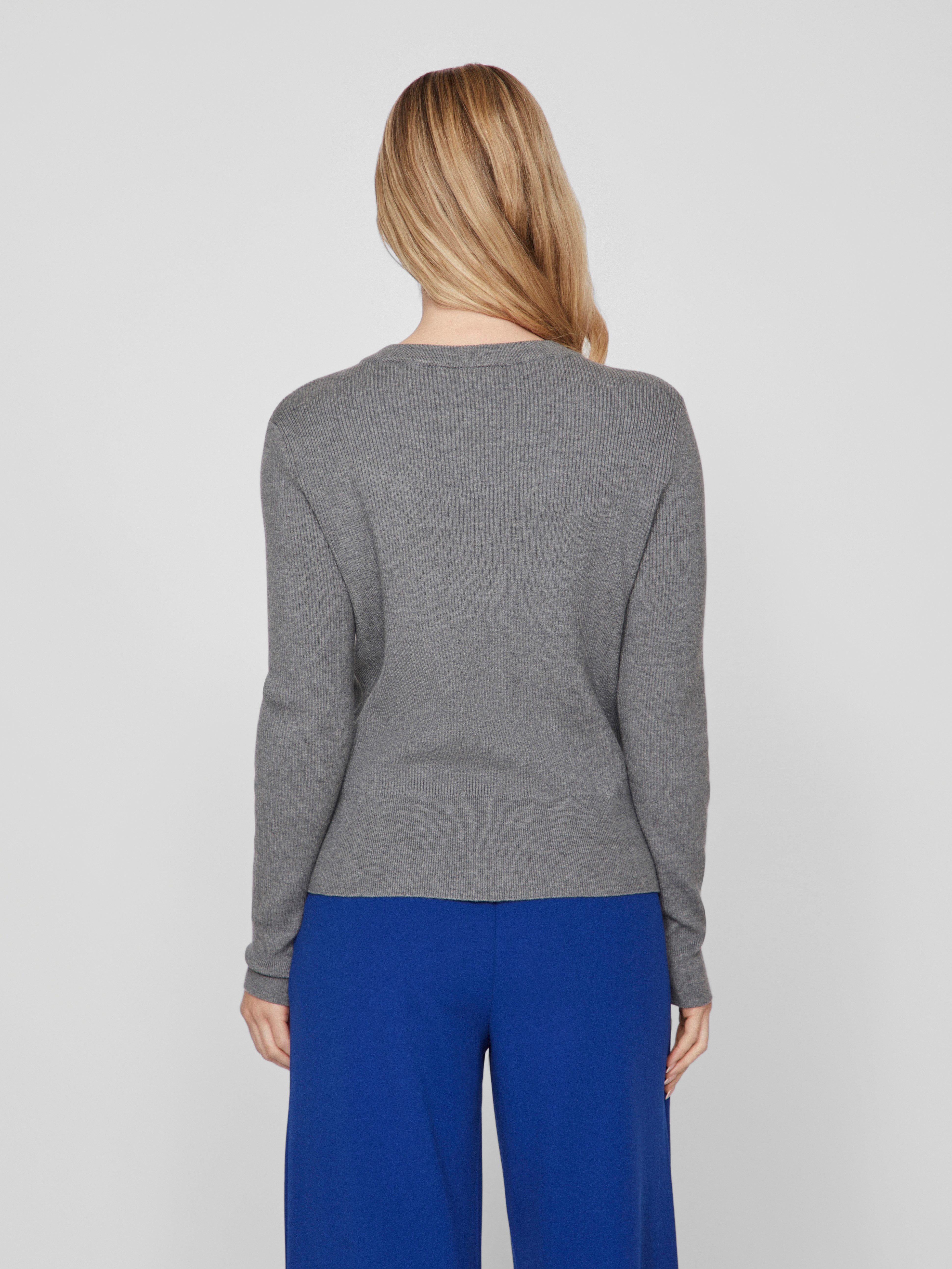 Vila Trui met ronde hals VICOMFY O-NECK L/S KNIT TOP/SU - NOOS