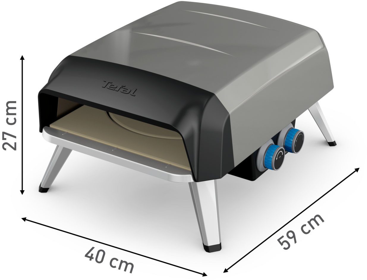 Tefal Pizza-oven JM4130 Pizza Pronto met draaiende pizzasteen en pizzaschop