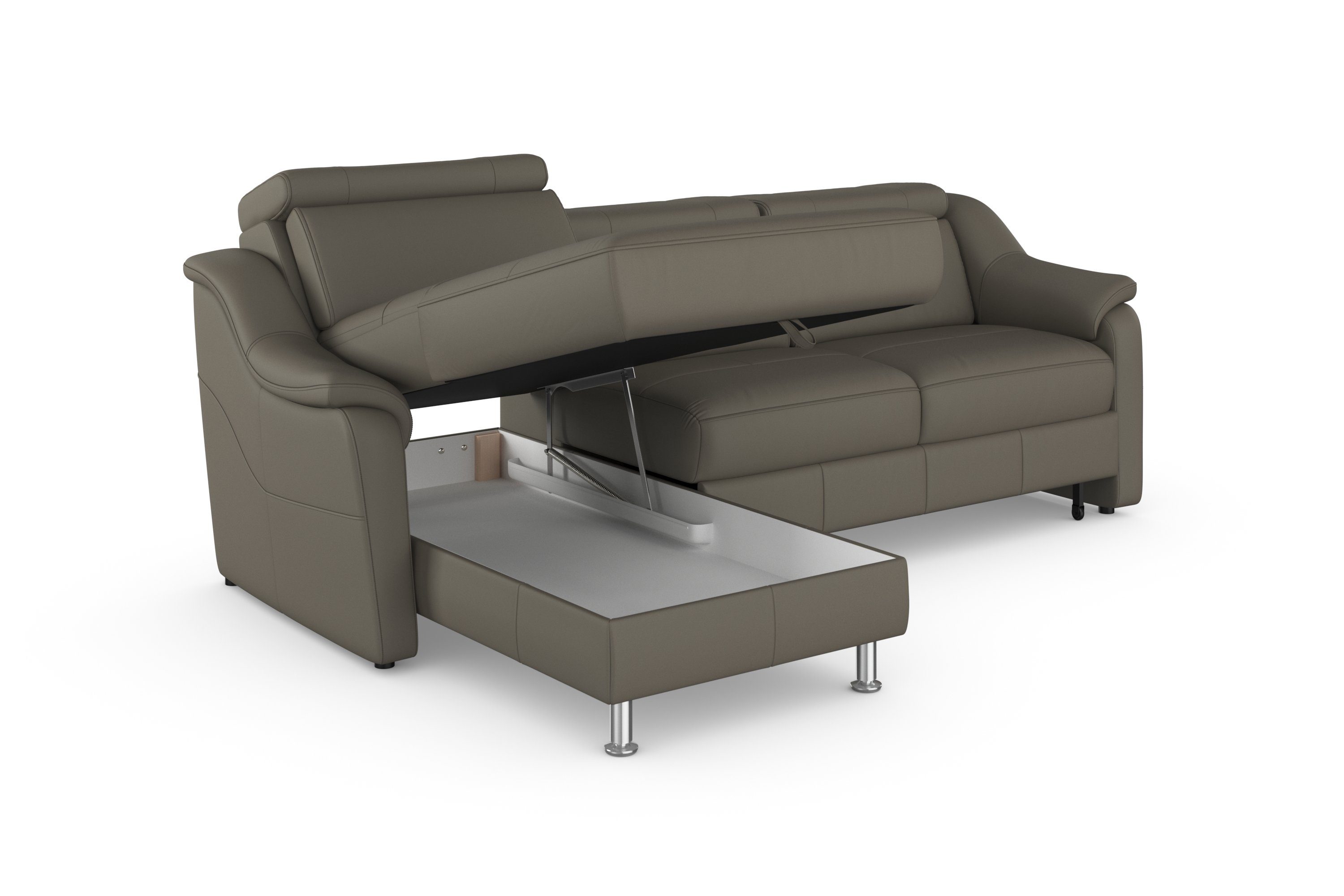 sit&more Hoekbank Freetown L-vorm met verstelbare hoofdsteun en comfortabele binnenvering
