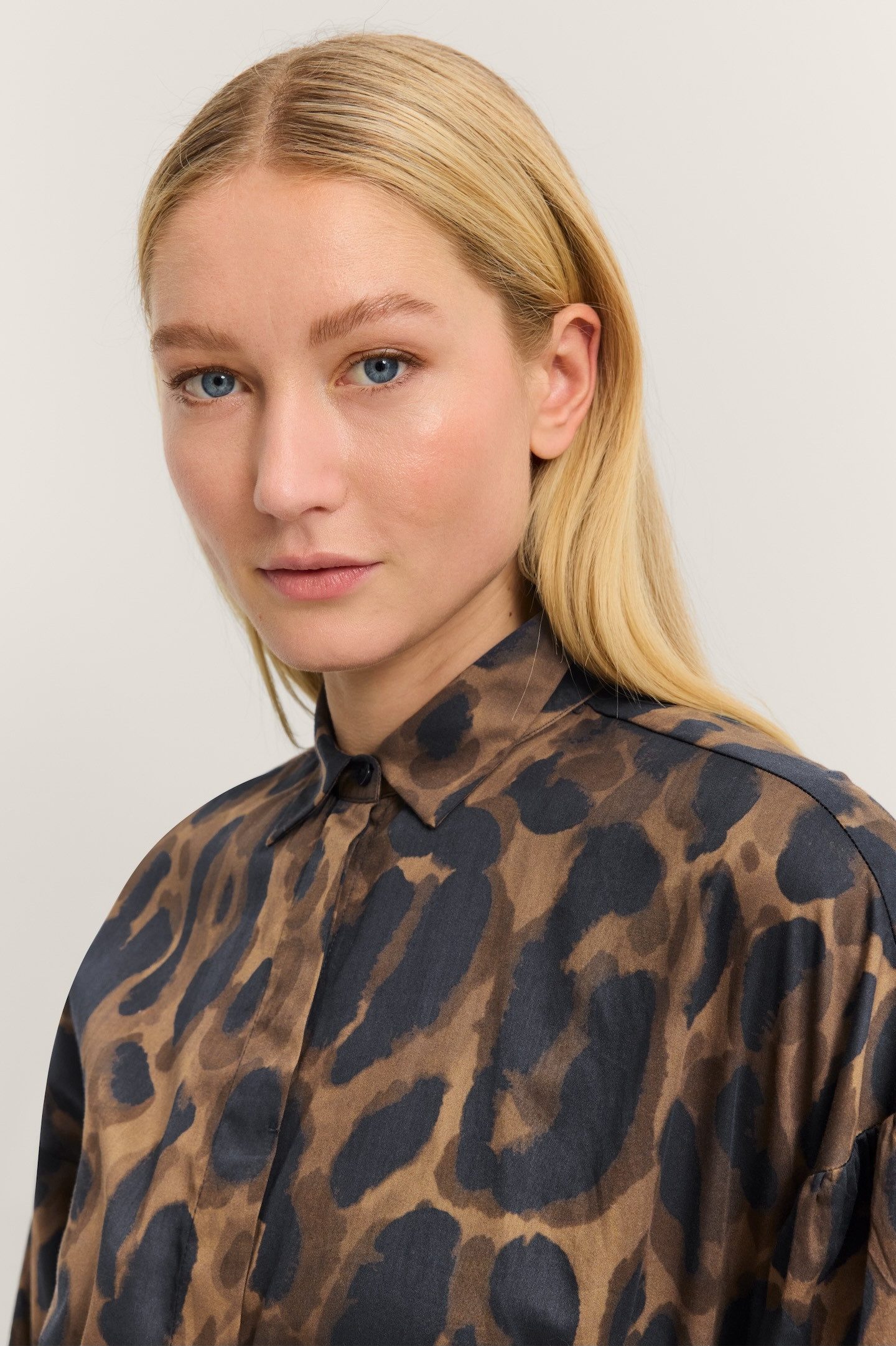 Bugatti Blousejurk Leopatroon met strikceintuur en van katoen
