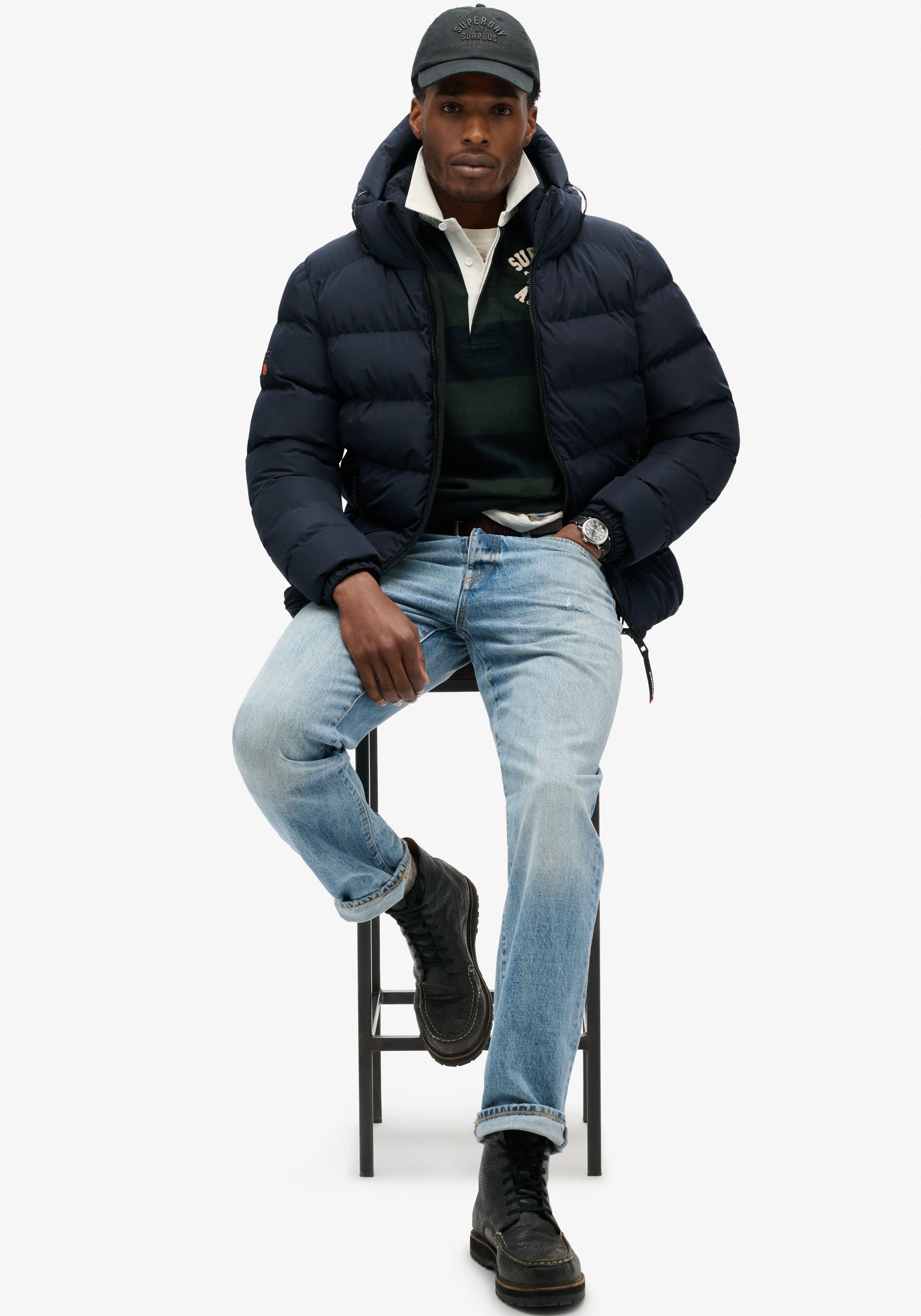 Superdry Gewatteerde jas HOODED SPORTS PUFFER JACKET