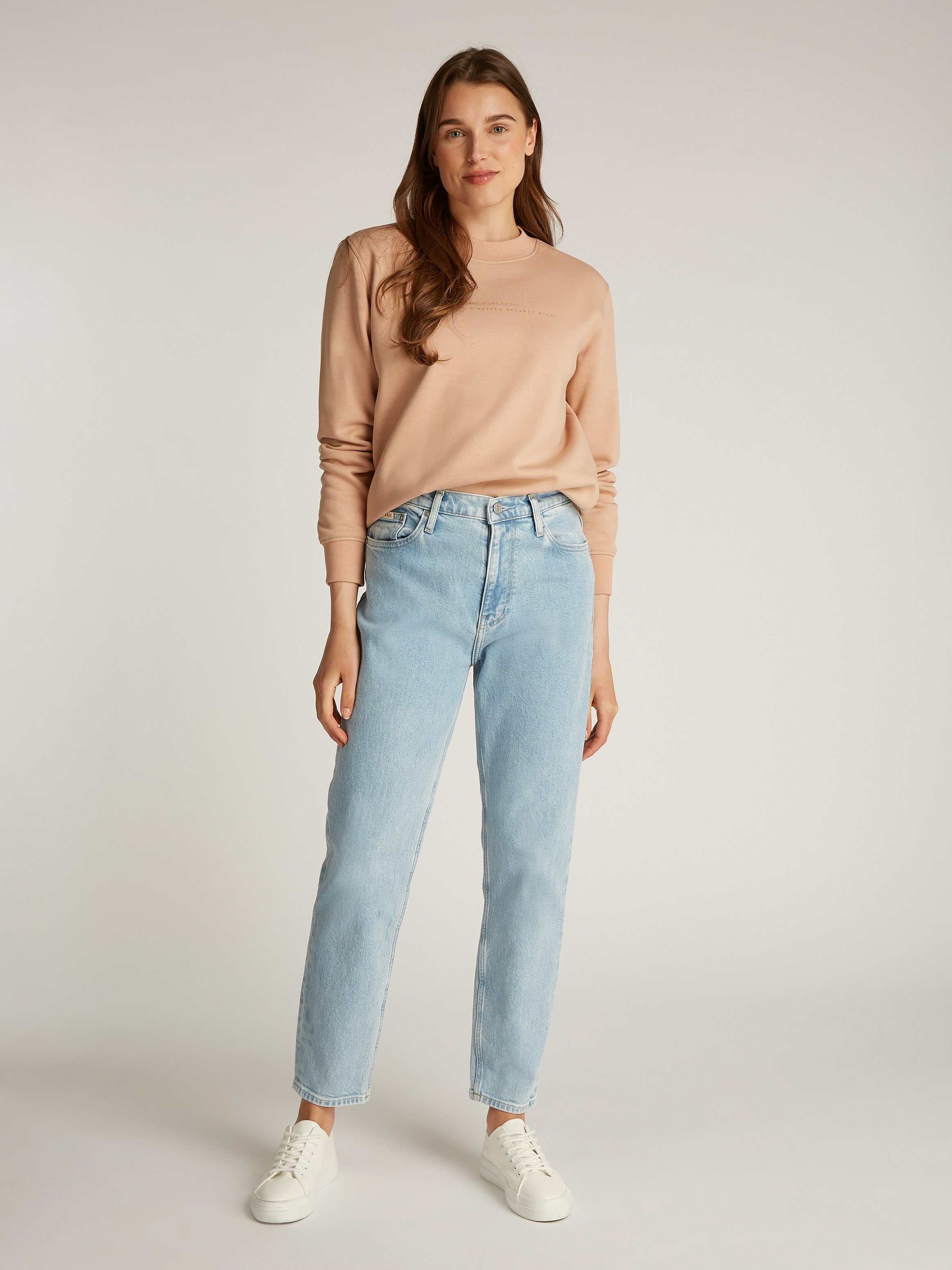 Calvin Klein Mom jeans MOM JEAN met muntzakje, logoprint