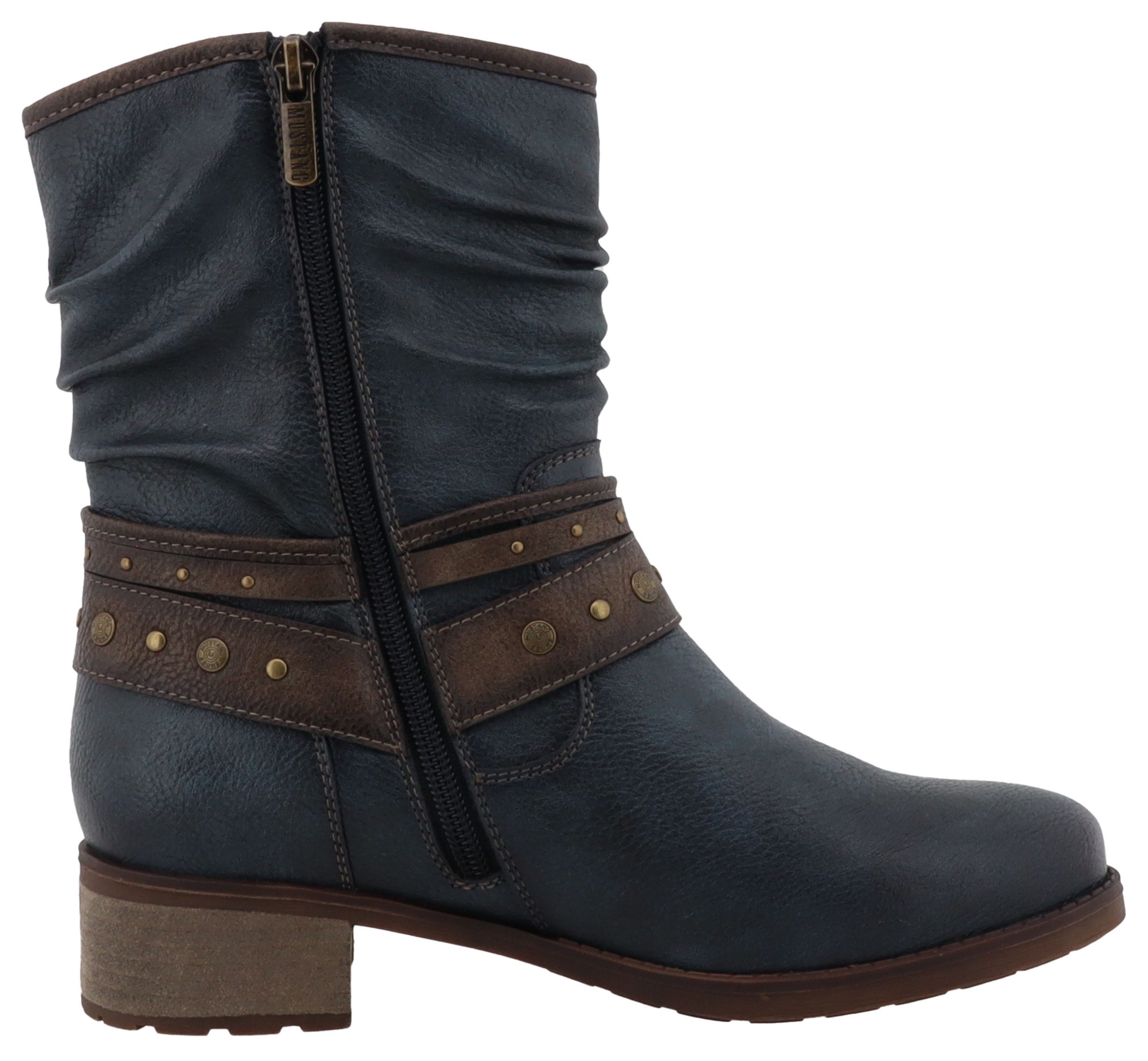 Mustang Shoes Winterlaarzen FABIENNE Enkellaarsje, westernboots met warme voering
