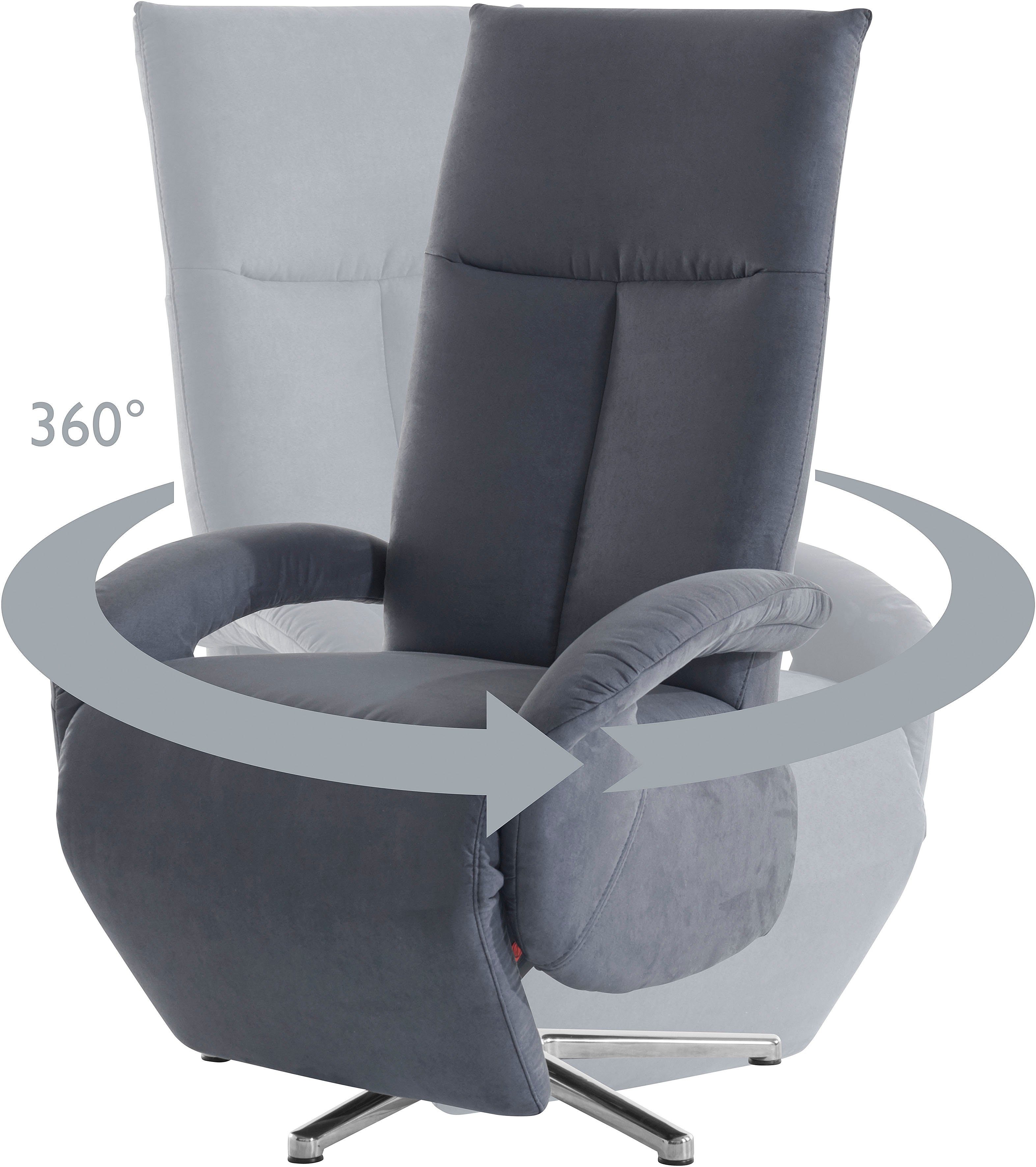 sit&more Relaxfauteuil Tycoon met verstelbare hoofdsteun en 360° draaifunctie keuze tussen handmatige of elektrische functie, ook met accu (draadloos)
