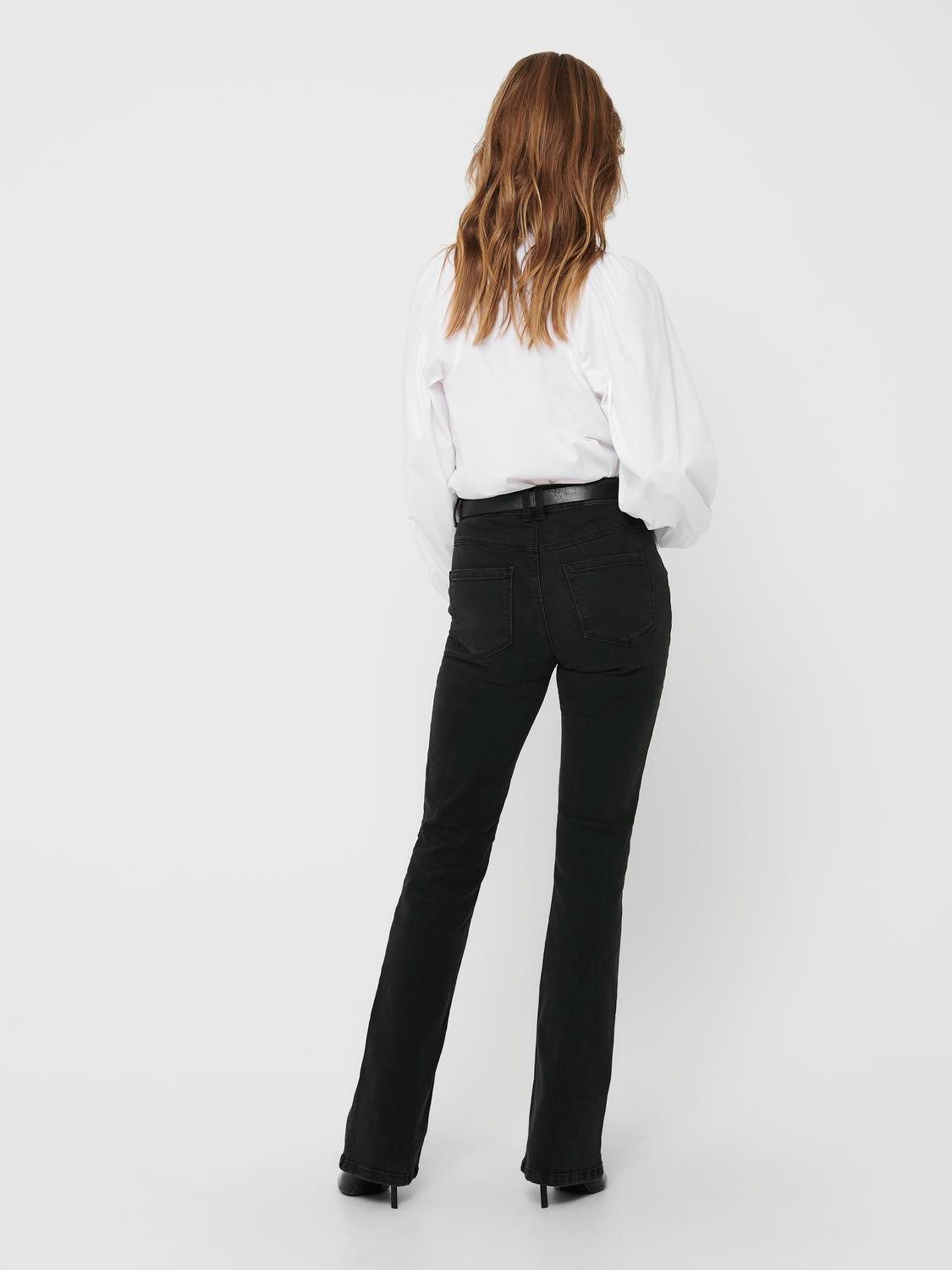 JDY High-waist jeans JDYNEWFLORA HW FLARED DG30 DNM NOOS