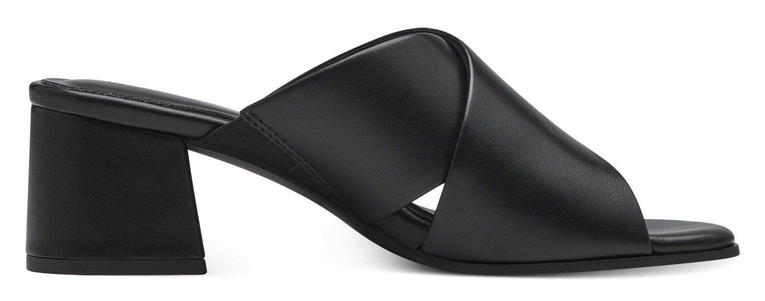 Marco Tozzi Slippers , blokhak, zomerschoen, slippers met gekruiste bandage