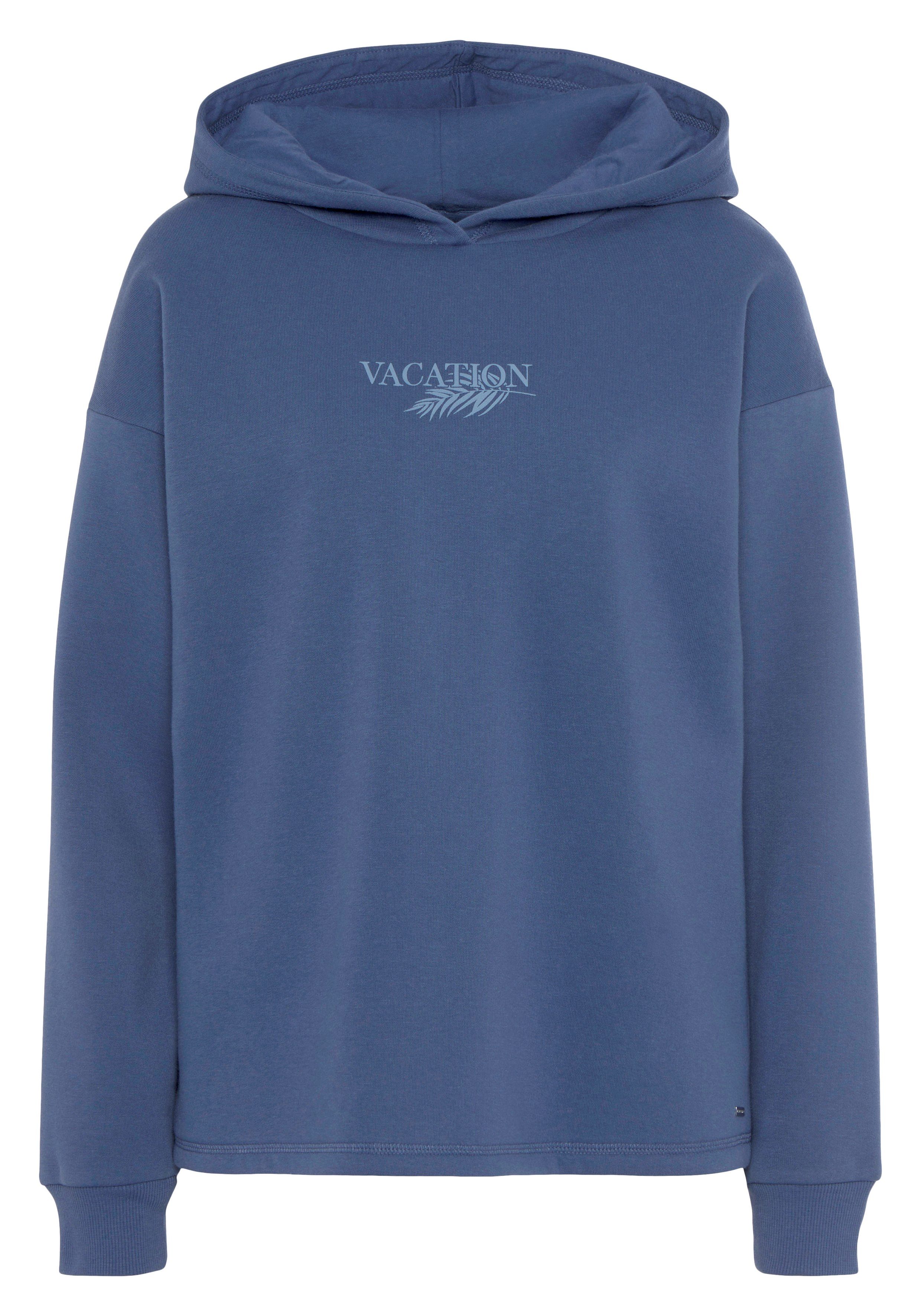 Lascana Hoodie -Capuchonsweatshirt, Loungeshirt Capuchon sweatshirt, loungetop met voorprint, loungewear (1-delig)