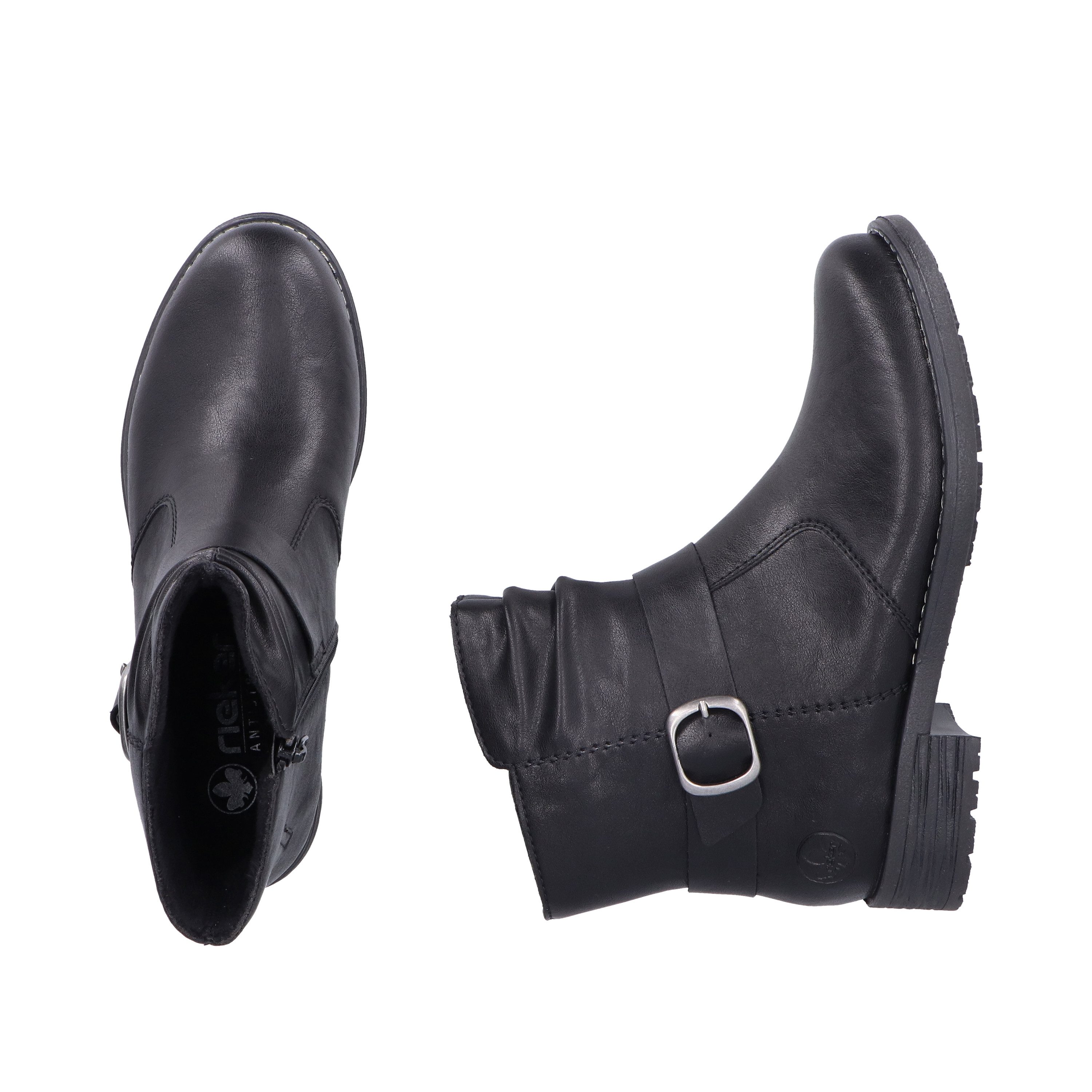 Rieker Laarsjes Boots, blokhak, met ritssluiting aan de binnenkant