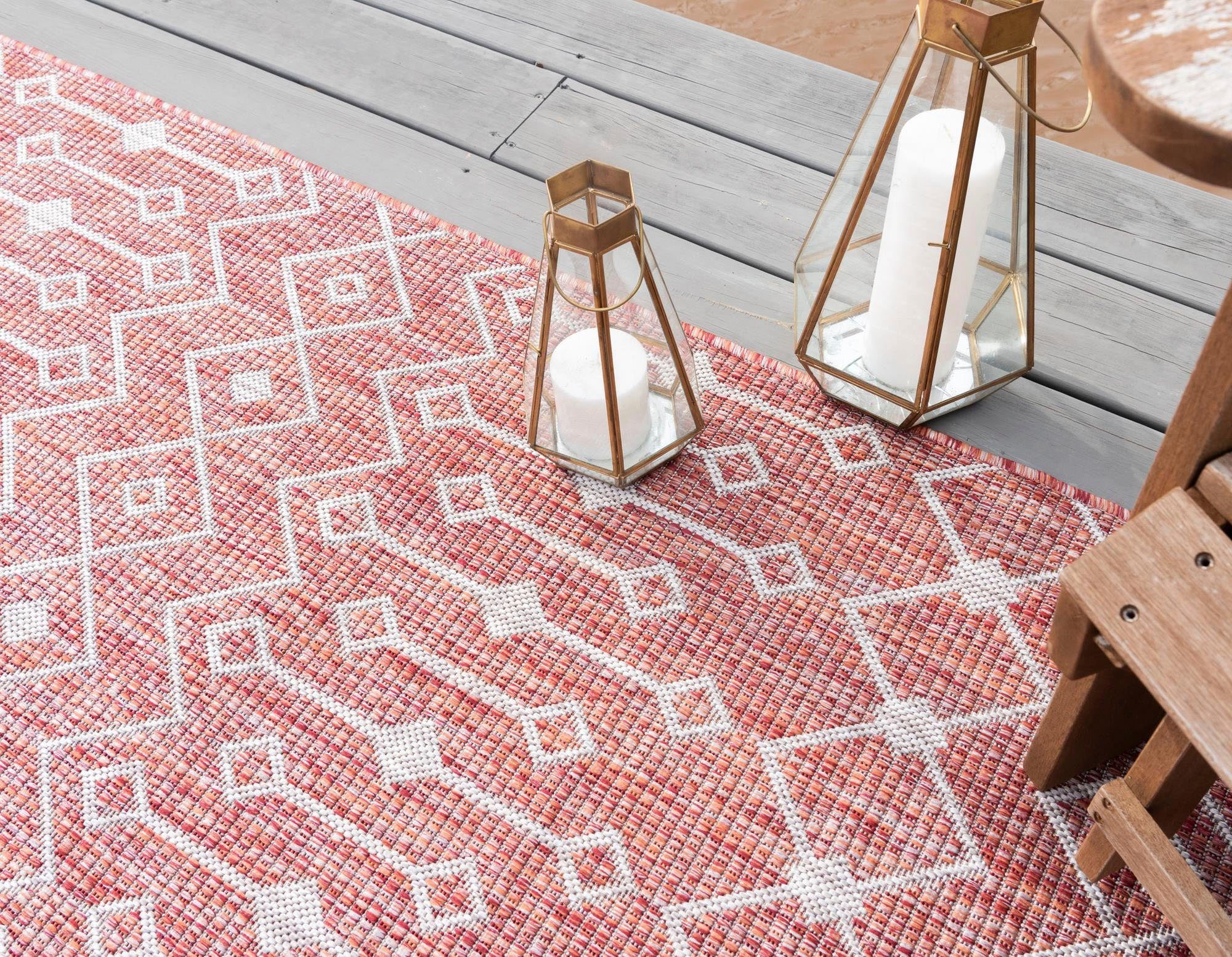 Myflair Möbel & Accessoires Vloerkleed Outdoor Kruisen, MAGAZIJNOPRUIMING! Platweefsel, ruitmotief, geschikt voor binnen en buiten