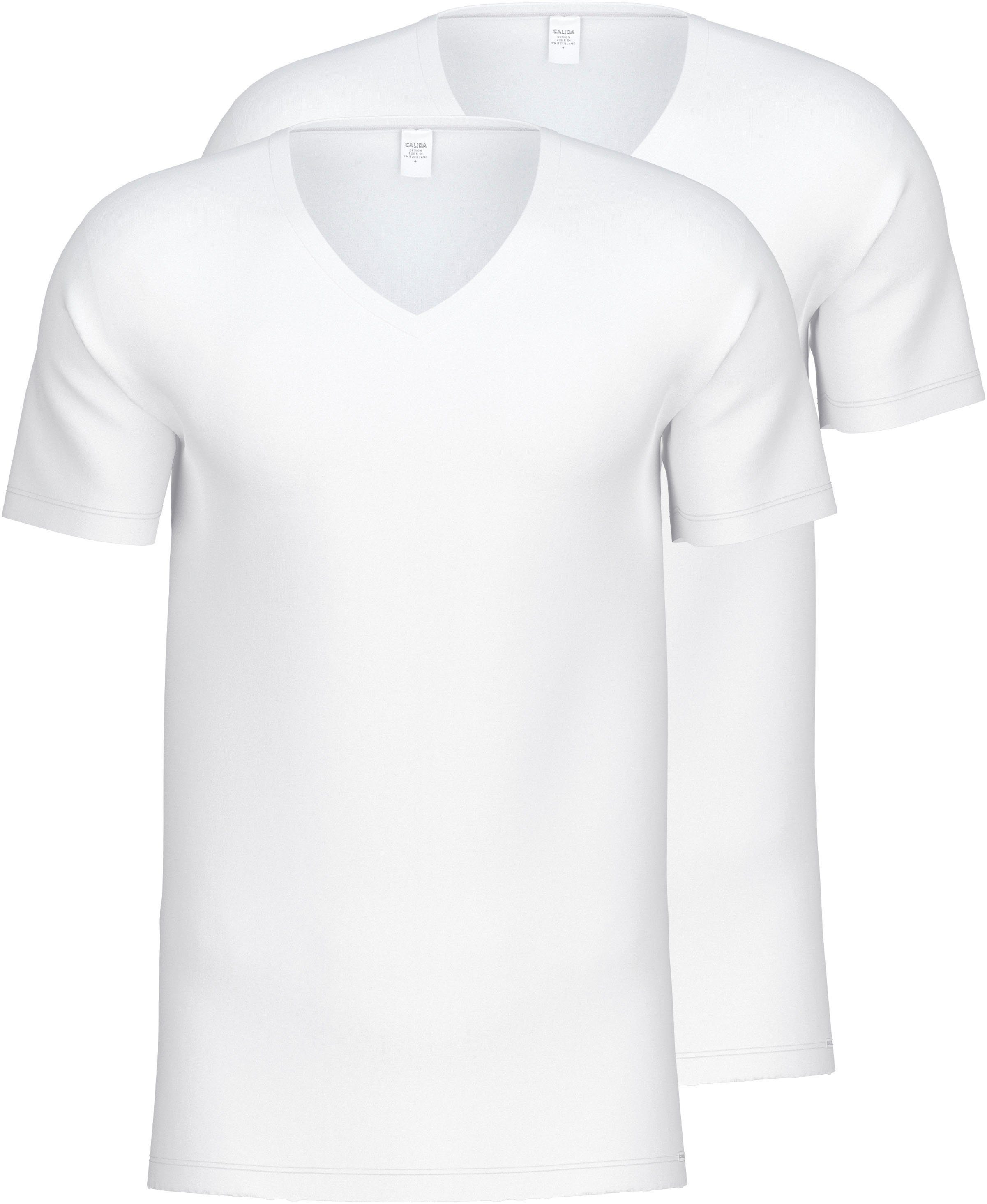 CALIDA Shirt met korte mouwen Natural Benefit (2-delig, Set van 2)