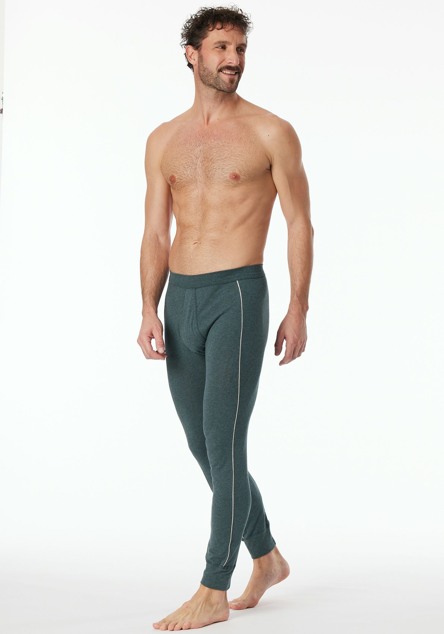 Schiesser Lange onderbroek Comfort fit met contraststrepen opzij