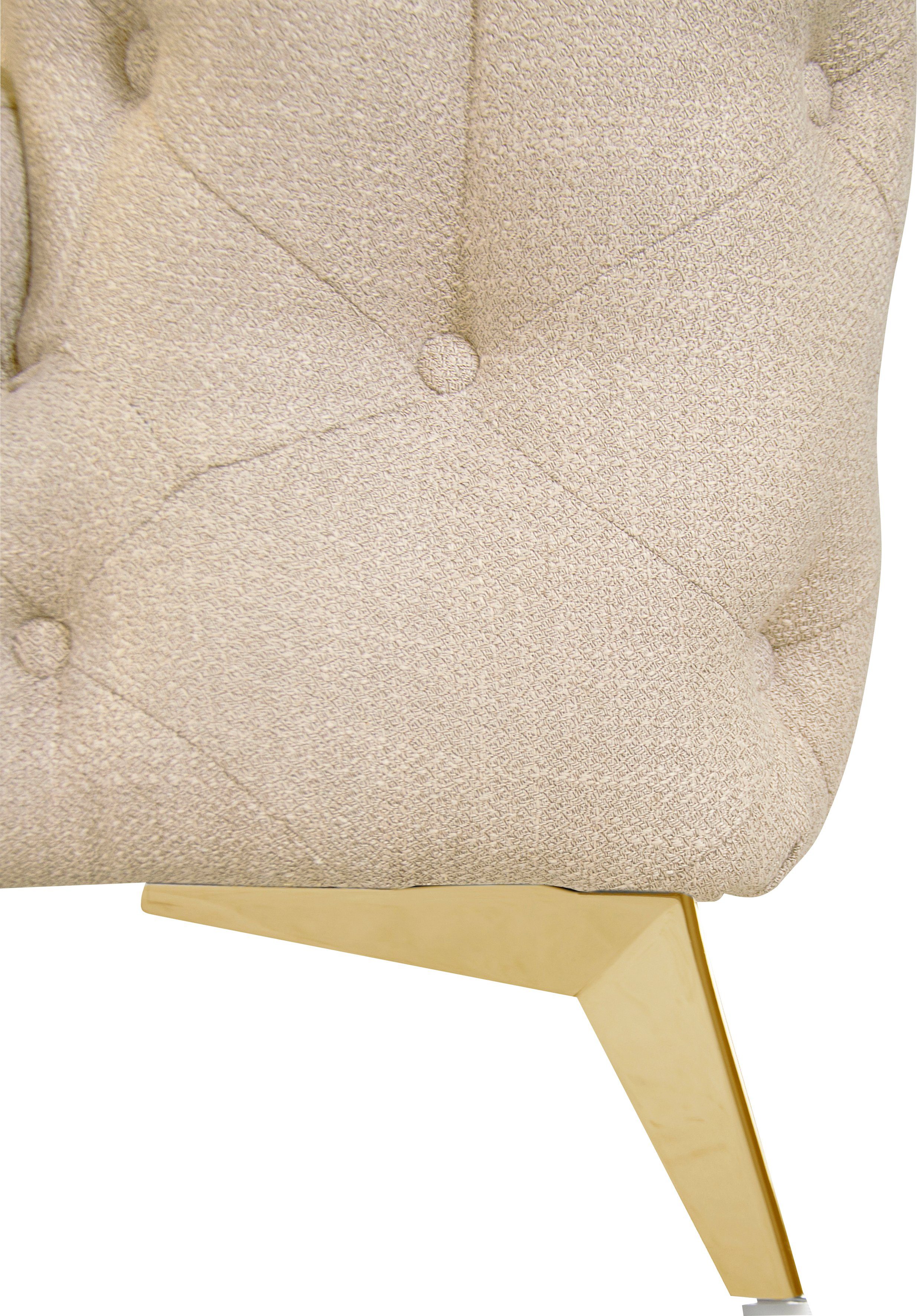Leonique Chesterfield-fauteuil Glynis Fauteuil luxueuze capitonnage, moderne chesterfield look, kleur van de poten ter keuze