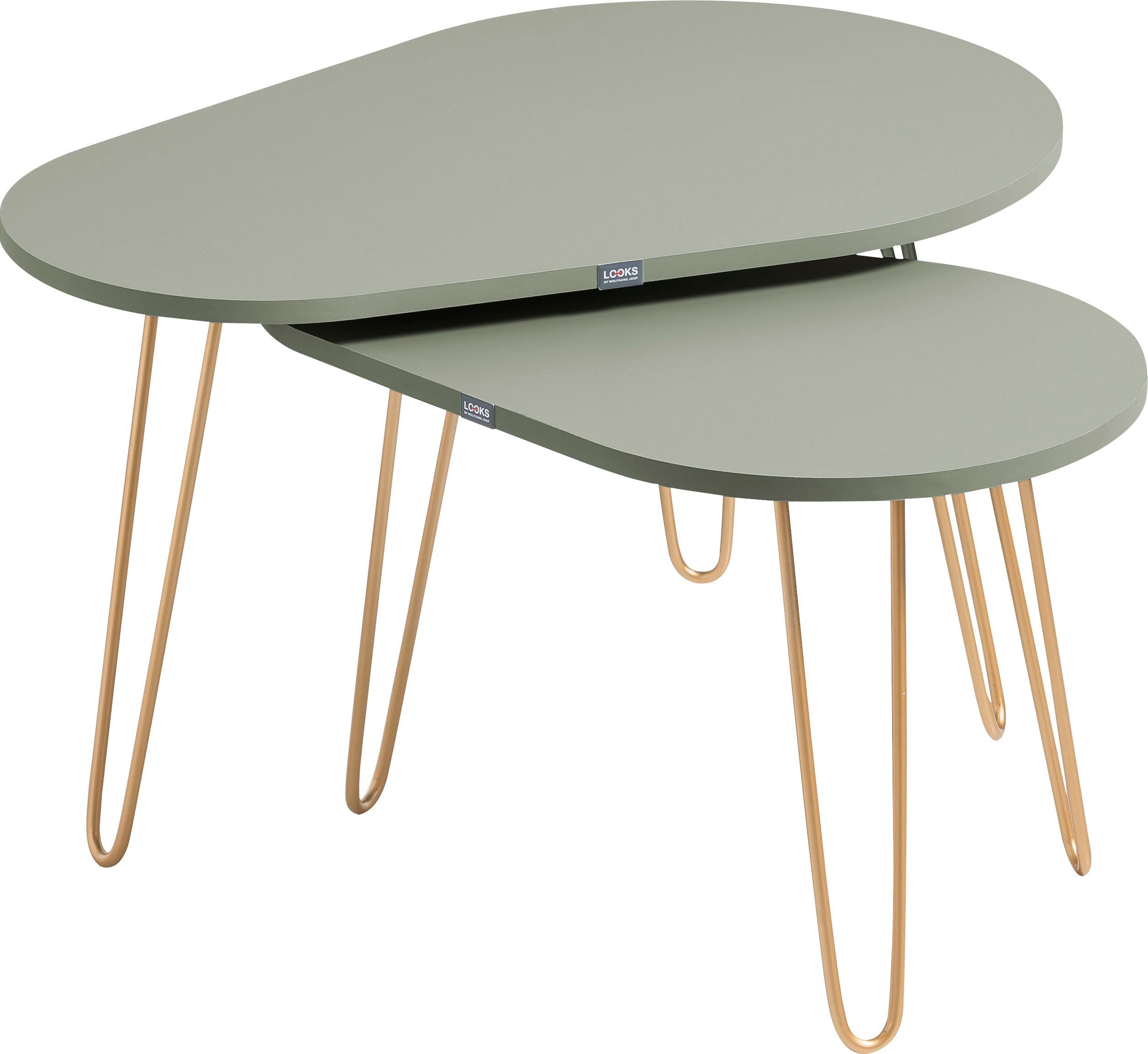 LOOKS BY WOLFGANG JOOP Salontafel Looks Organic Set van 2 verschillend grote tafels, met hoogwaardige metalen...