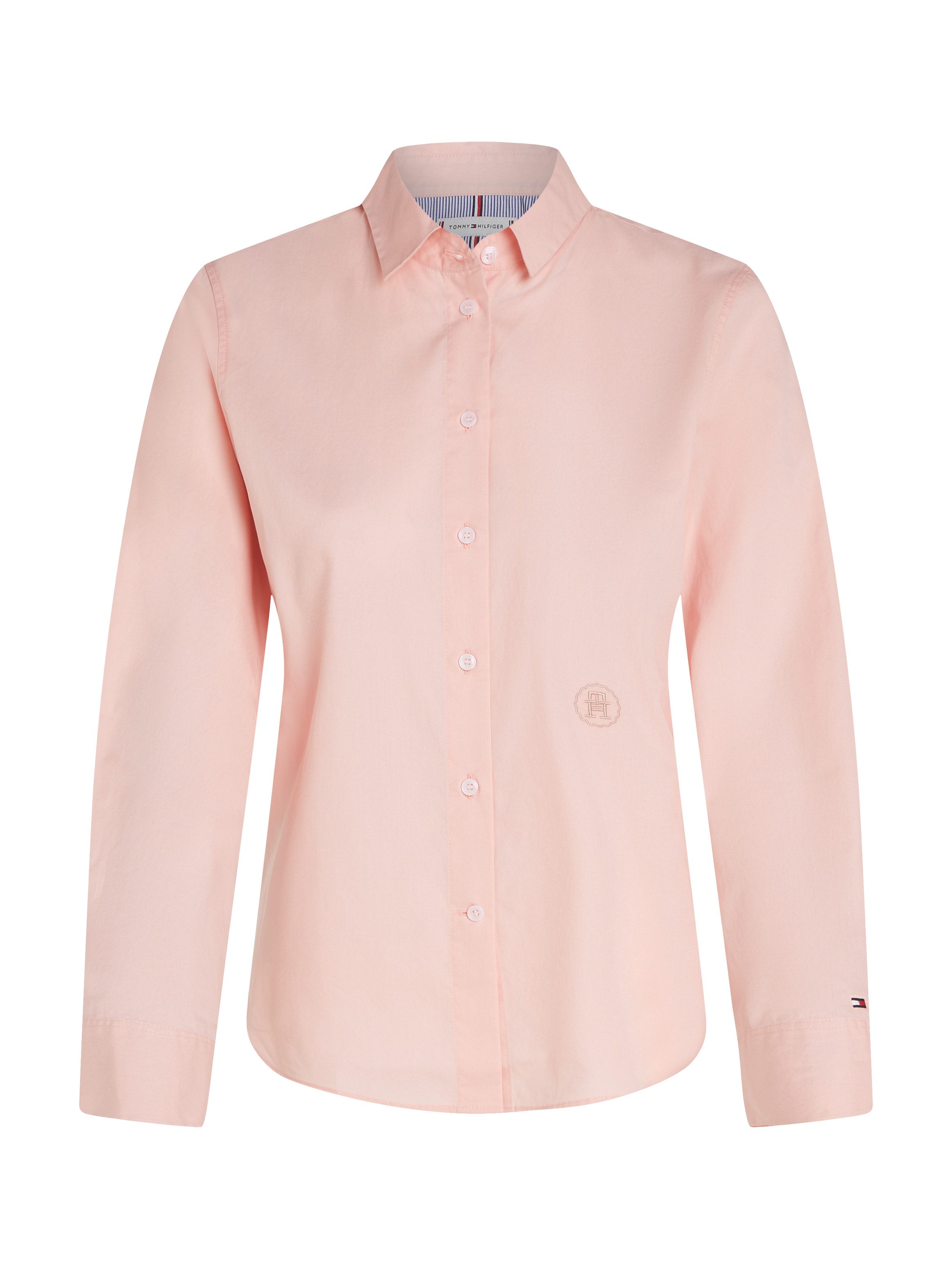 Tommy Hilfiger Overhemdblouse ESS POPLIN REGULAR SHIRT met popeline geborduurd logo