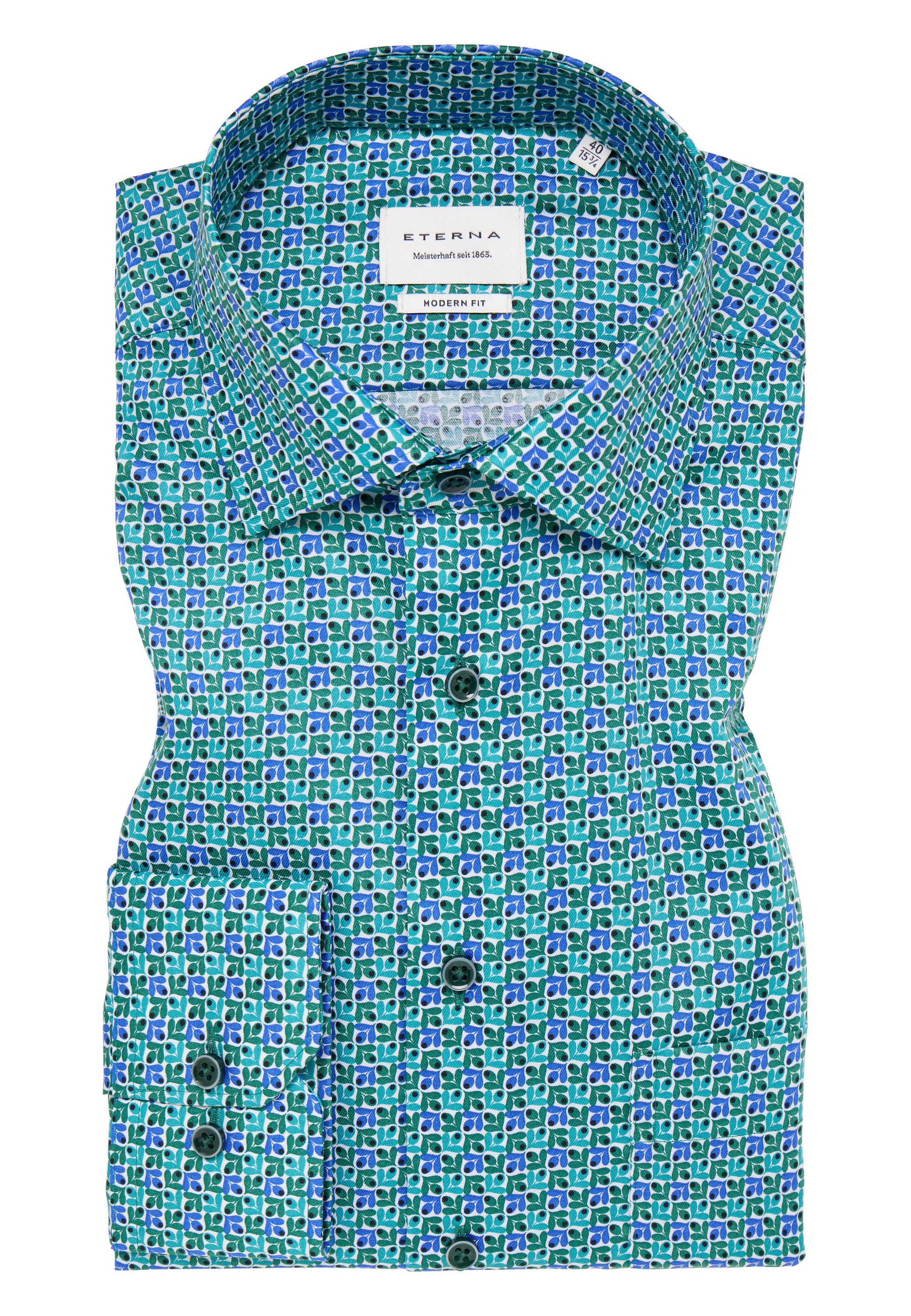 Eterna Overhemd met lange mouwen MODERN FIT NON IRON (strijkvrij)
