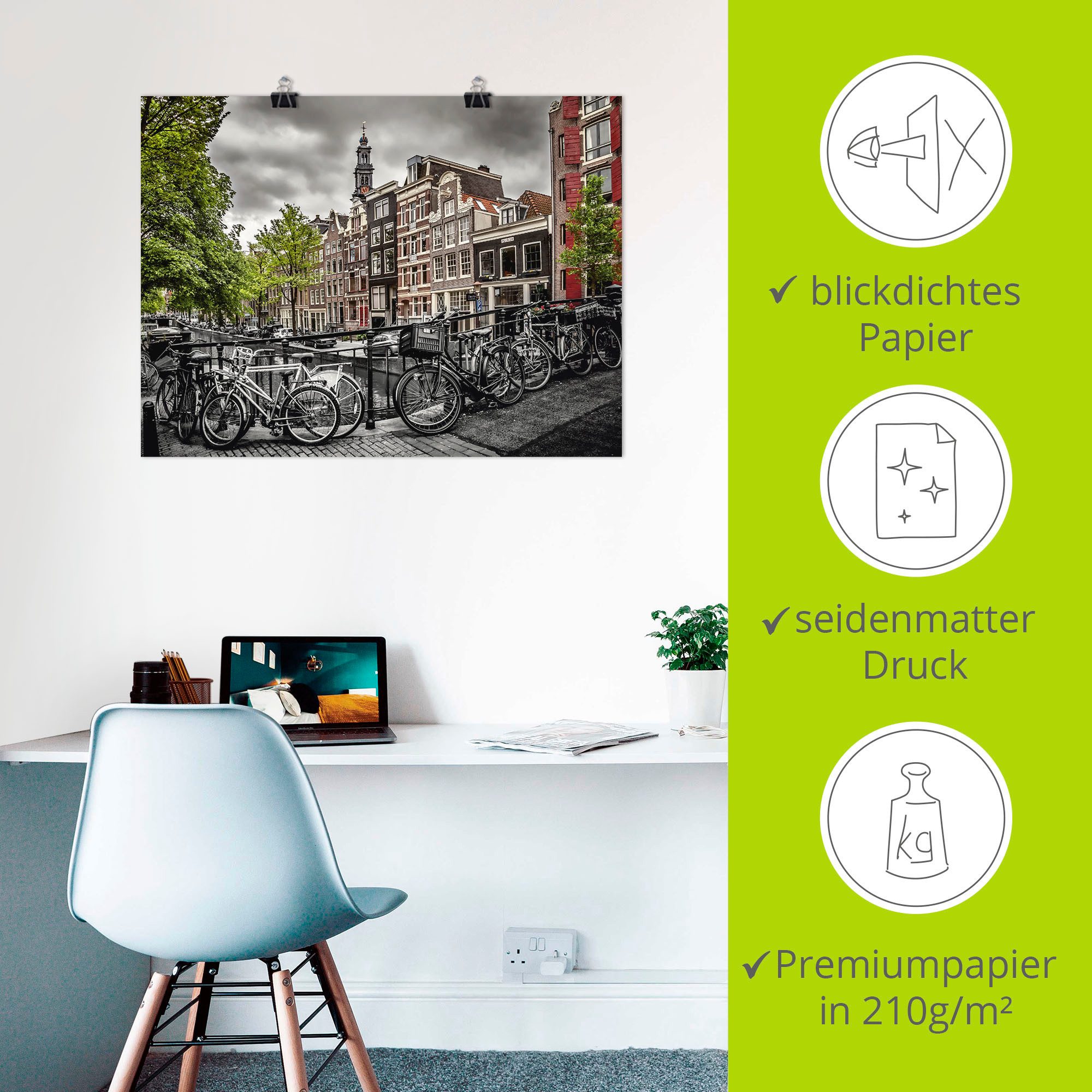 Artland Poster Amsterdam Bloemgracht I als artprint op linnen, muursticker of poster in verschillende maten