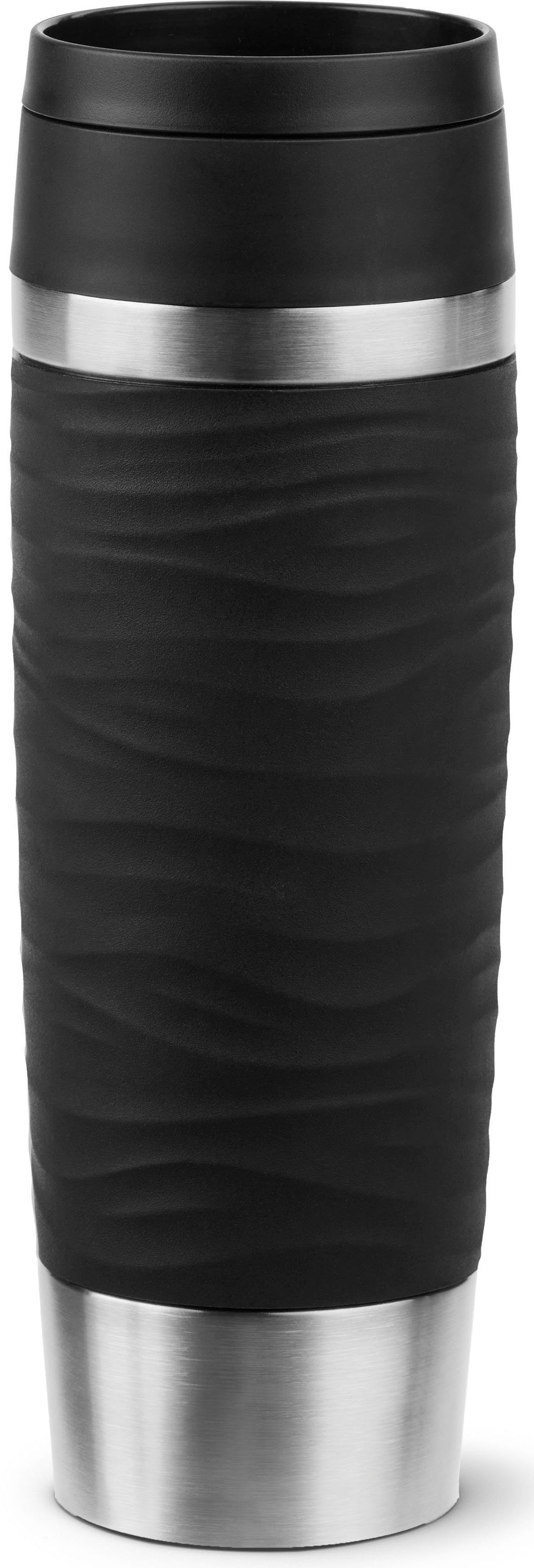 Emsa Thermosbeker Travel Mug Classic Wave 100% dicht, vaatwasserbestendig, 360° drinkopening