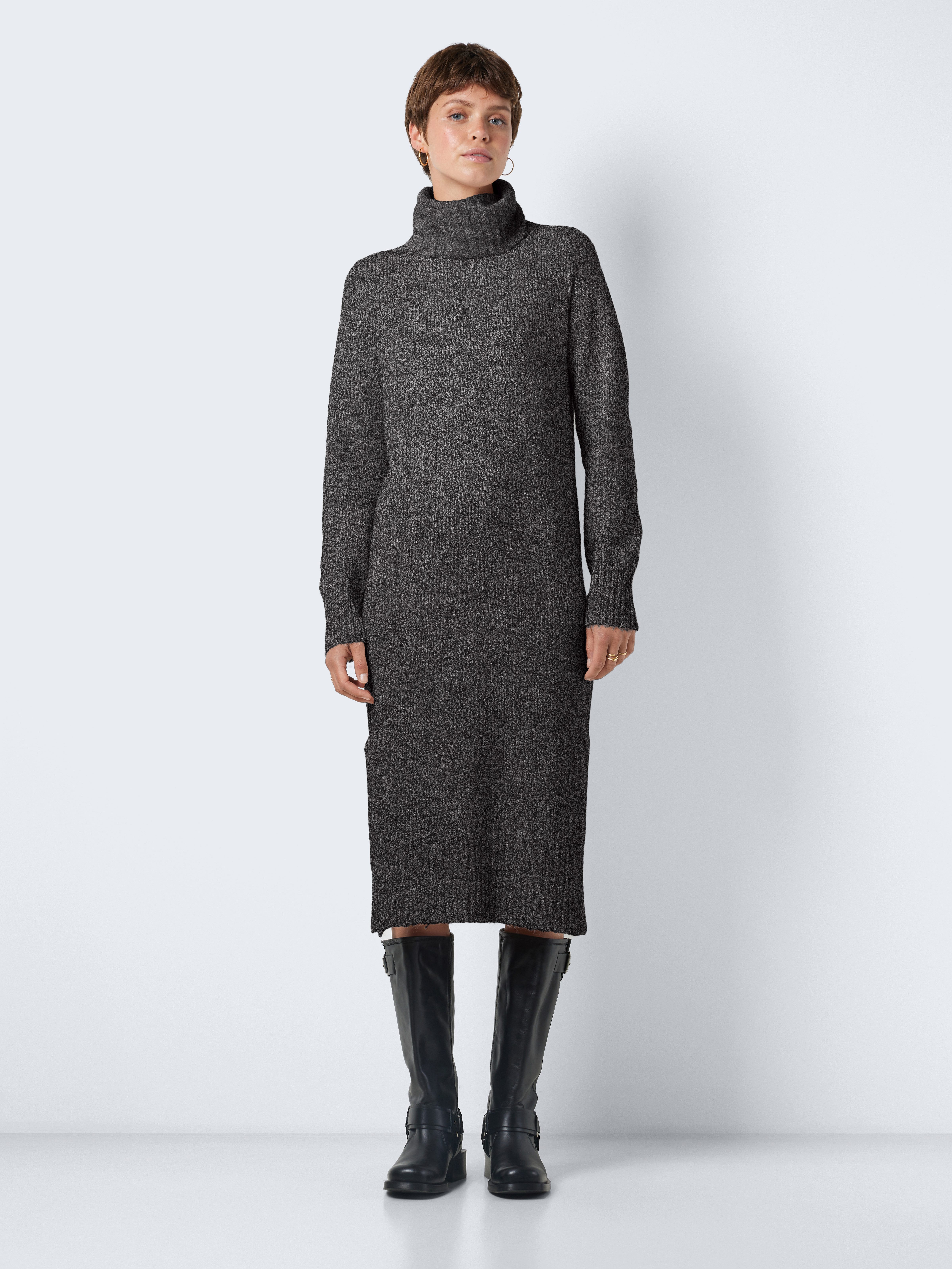 Noisy may Gebreide jurk NMVIOLA L/S ROLLNECK KNIT DRESS FWD NOOS