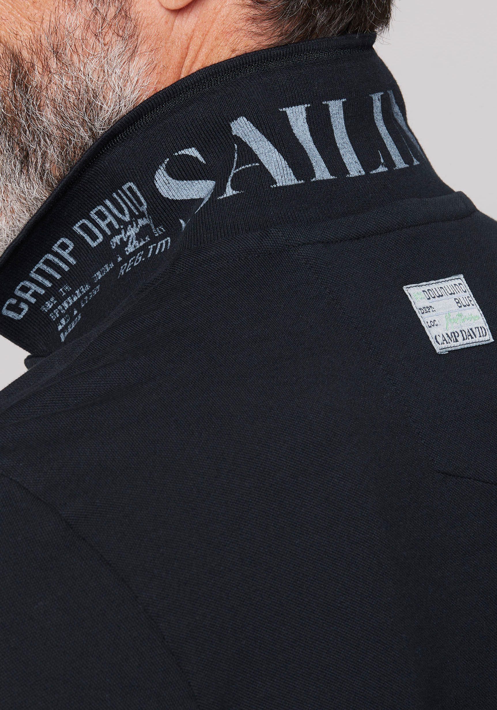 CAMP DAVID Poloshirt met logo-applicaties