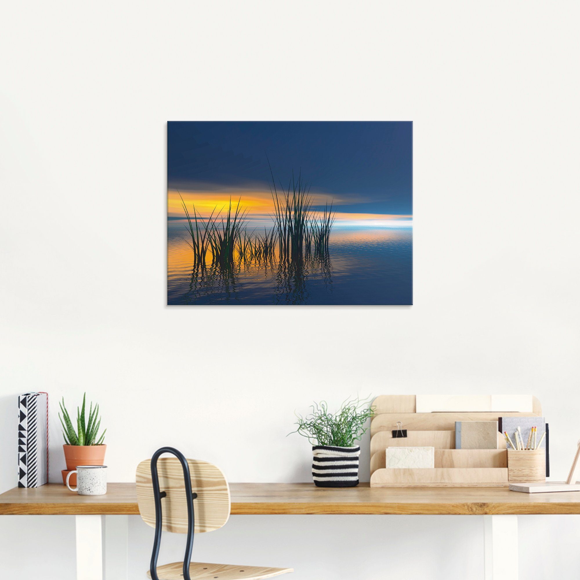 Artland Print op glas Zonsondergang III in verschillende maten