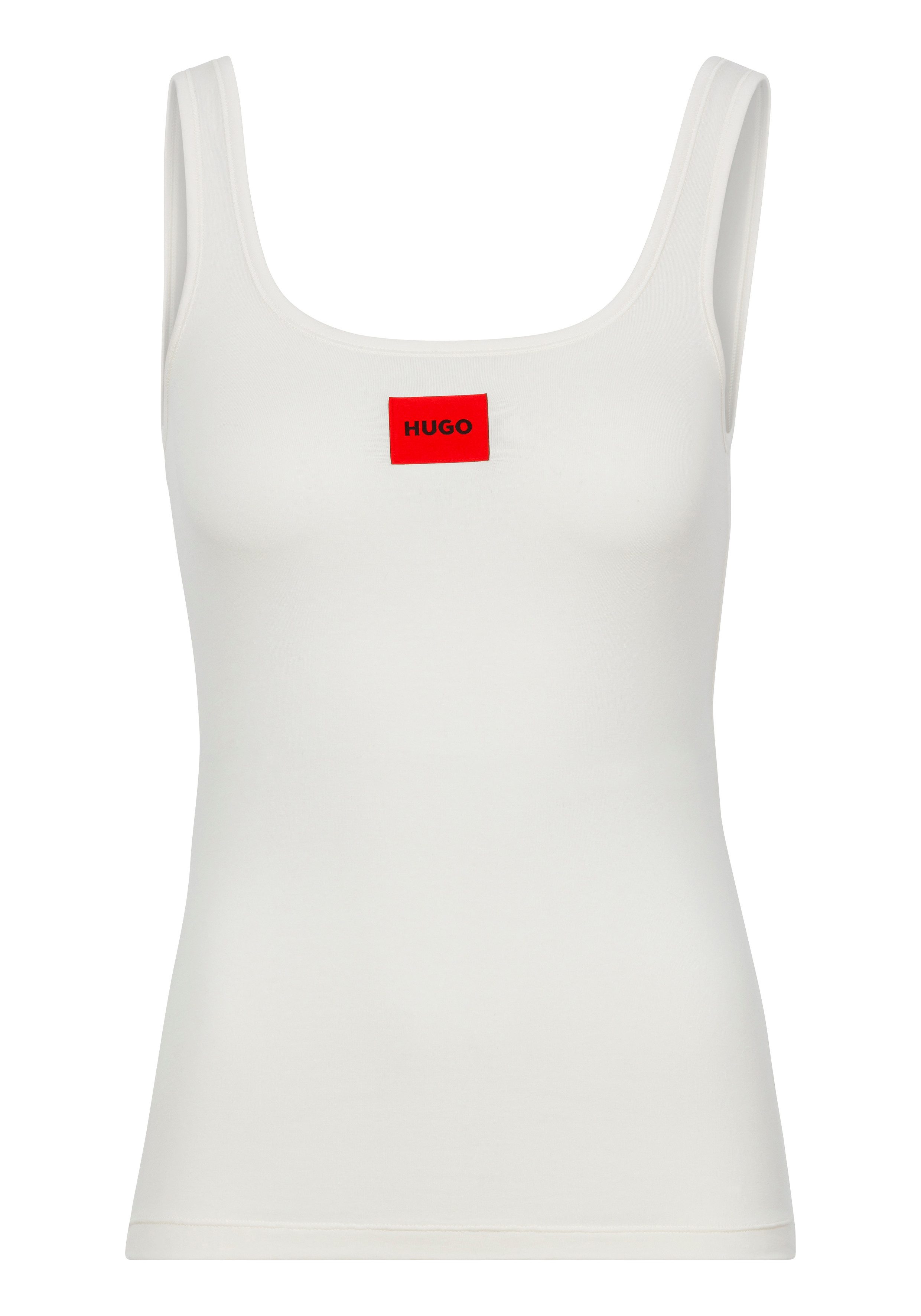 HUGO underwear Top VEST RED LABEL met rode labelpatch